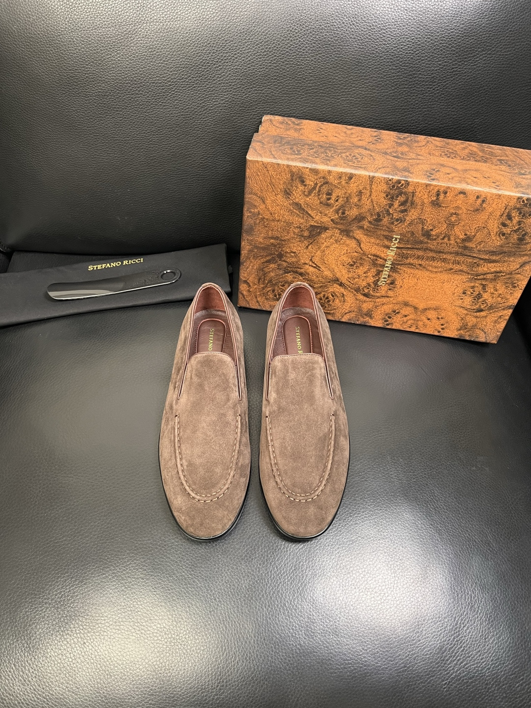 StefanoRicci 顶级代购 史蒂芬 劳尼治 专柜新品同步，鞋面意大利进口牛皮面料，进口水染牛皮内