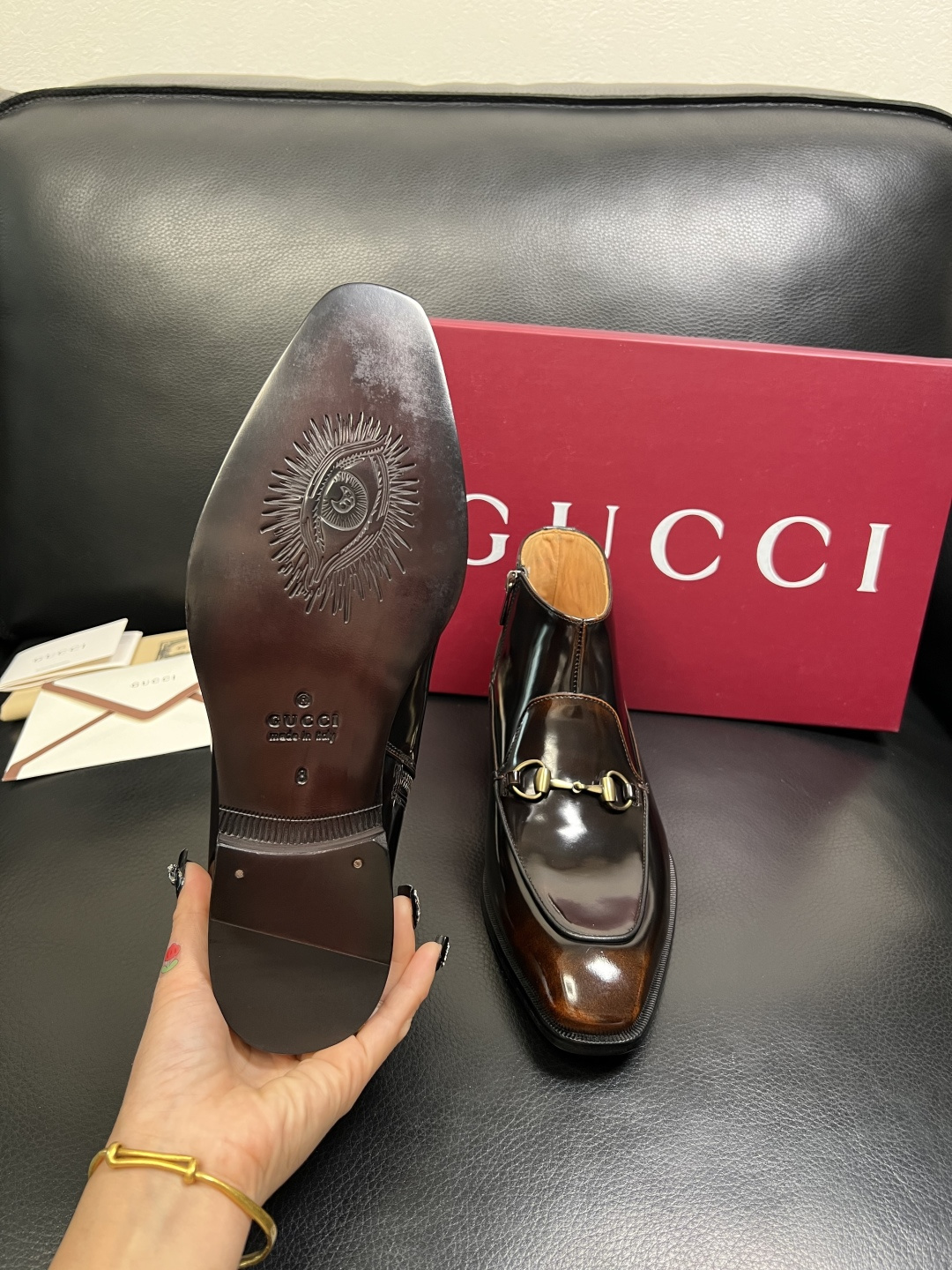 Gucci 高品质 顶级工艺品 古奇 皮鞋系列专柜同步 原厂配置，意大利进口原版牛皮，进口水染牛里 ，鞋