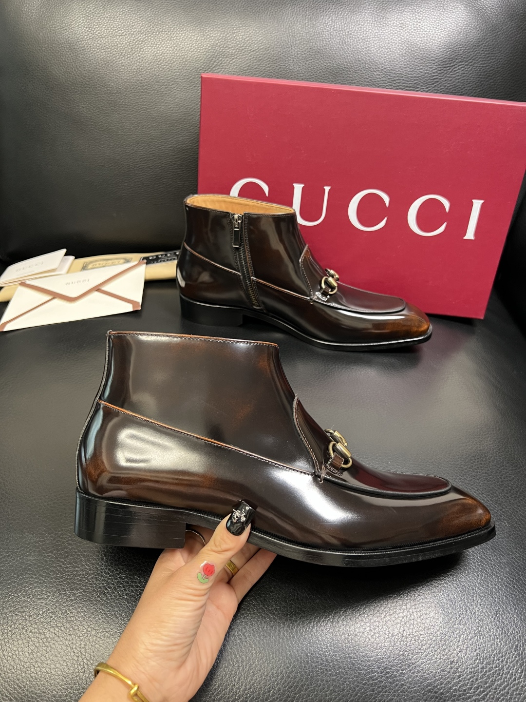 Gucci 高品质 顶级工艺品 古奇 皮鞋系列专柜同步 原厂配置，意大利进口原版牛皮，进口水染牛里 ，鞋
