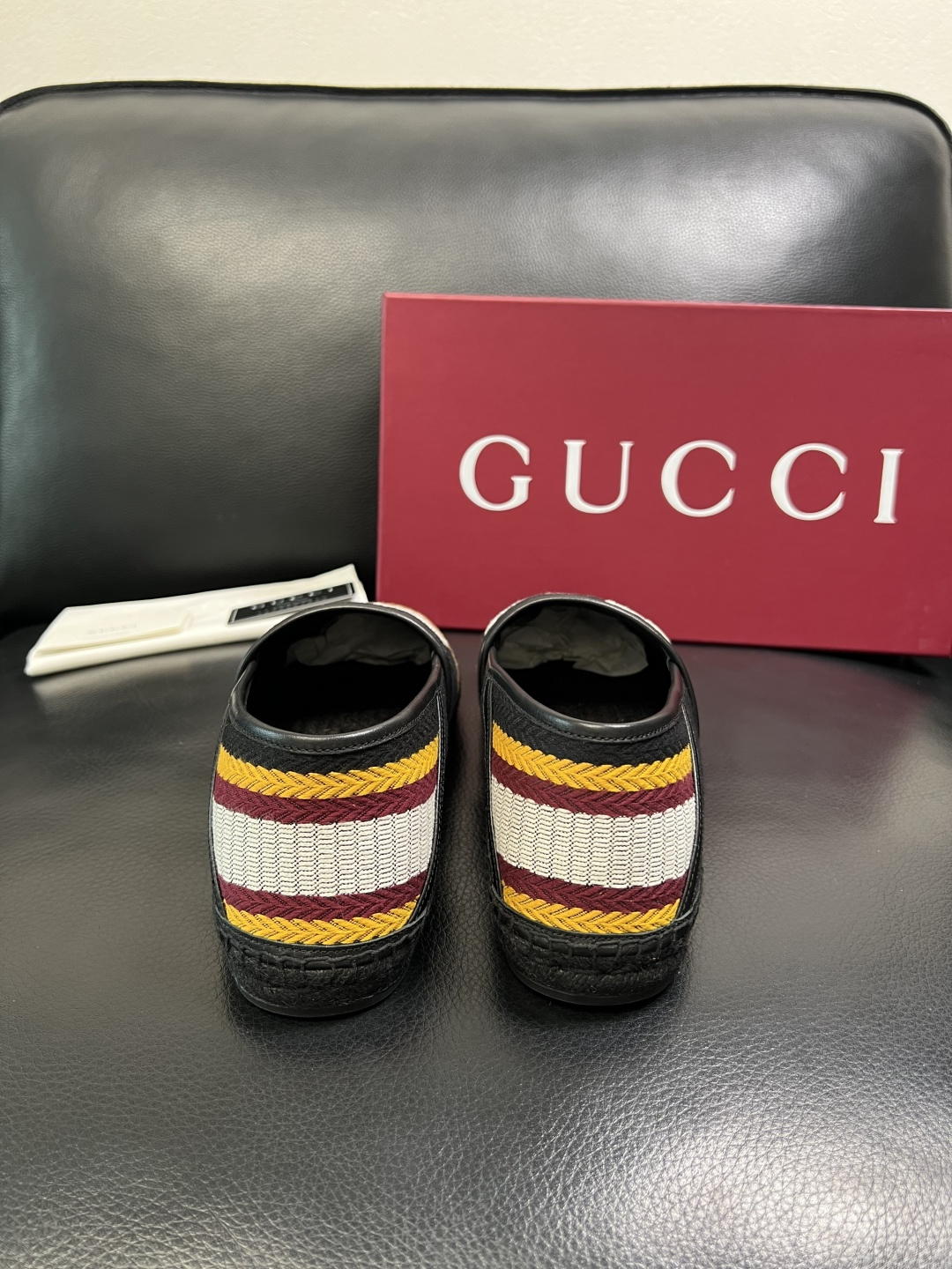 Gucci 高品质 顶级工艺品 古奇 专柜新款原厂配置，意大利进口牛皮面料，进口牛皮内里垫，透气舒适，鞋