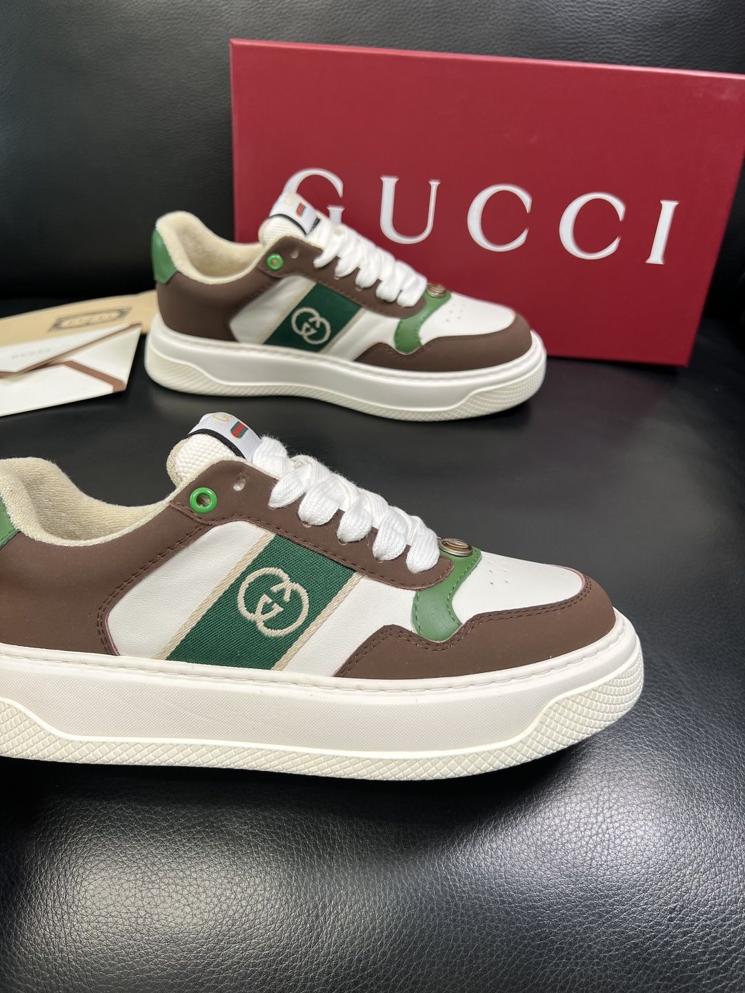 Gucci 高品质 顶级工艺品 古奇 专柜新款原厂配置，意大利进口牛皮搭配印花布面料，进口牛皮内里垫，透