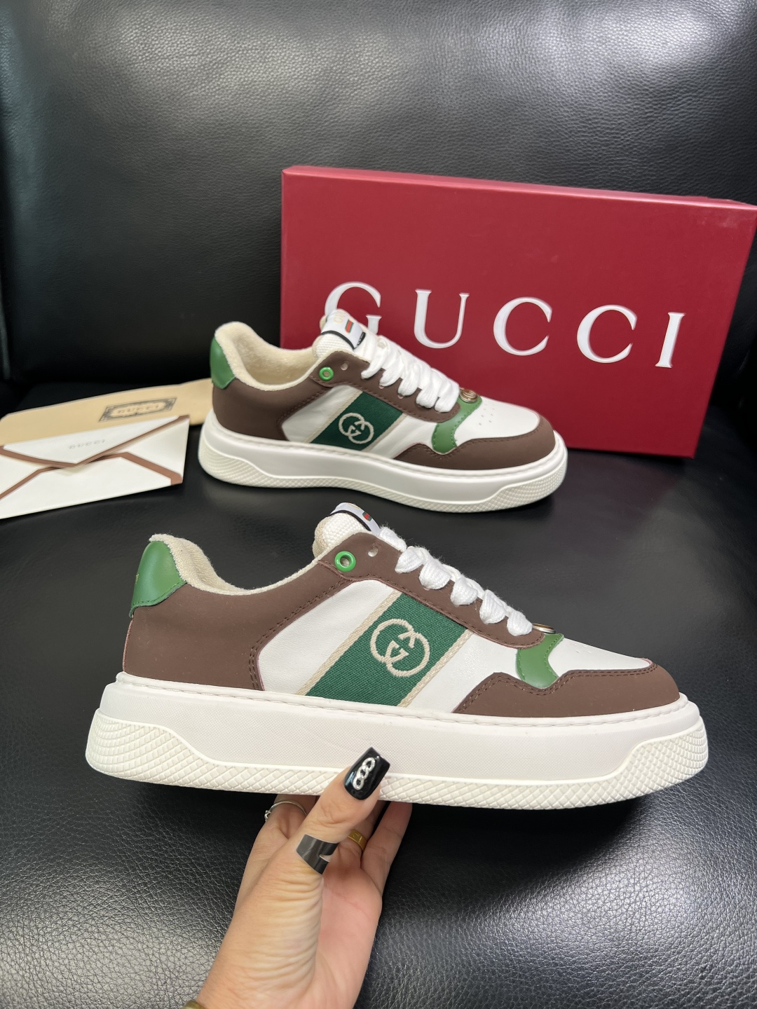 Gucci 高品质 顶级工艺品 古奇 专柜新款原厂配置，意大利进口牛皮搭配印花布面料，进口牛皮内里垫，透