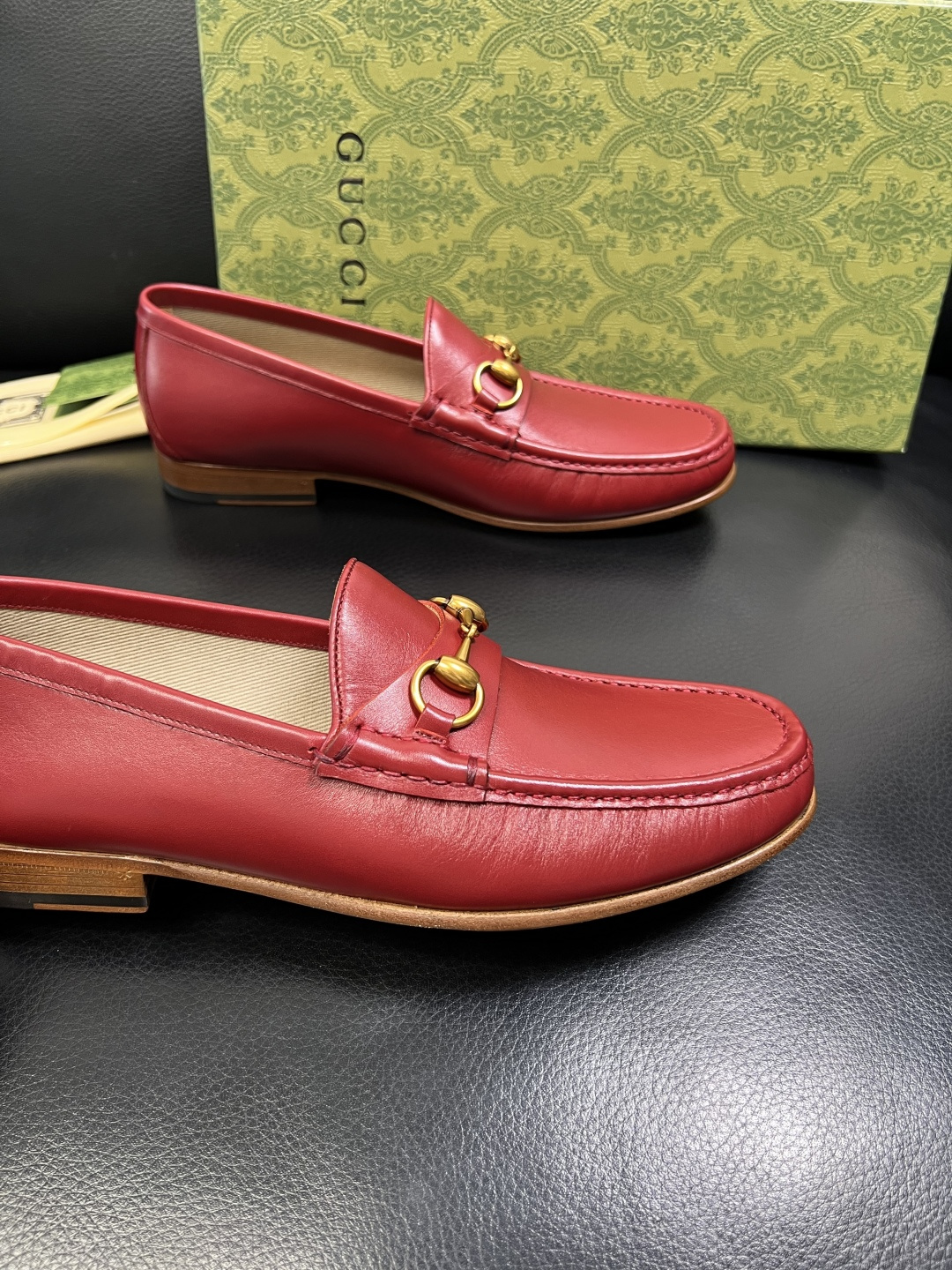 Gucci 顶级工艺品 古奇 皮鞋系列专柜同步 原厂配置，意大利进口原版牛皮，进口水染牛里 ，鞋底：原厂