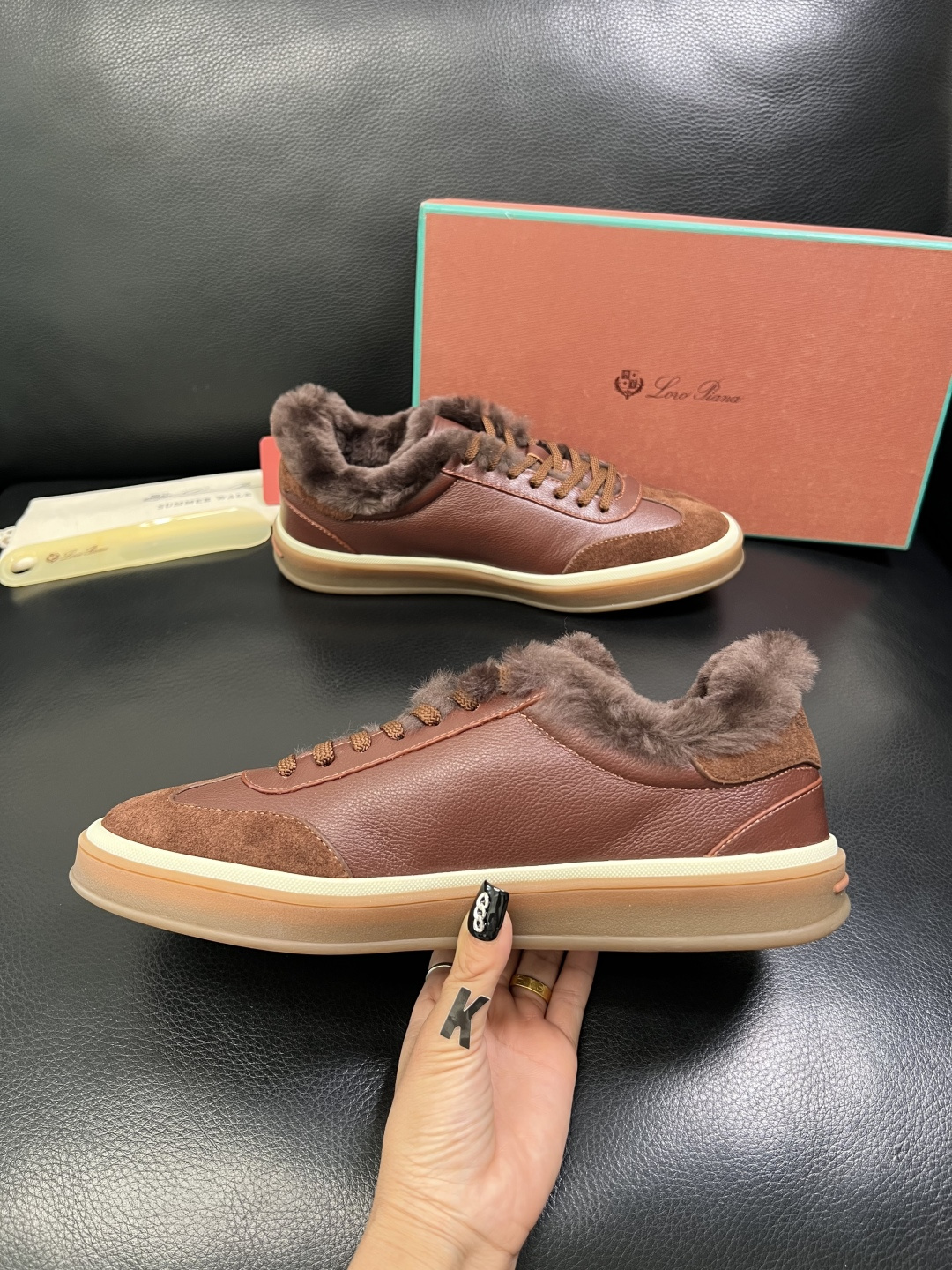 Loro piana 高品质 顶级工艺品 诺悠翩雅 新品专柜同步原厂配置，鞋面意大利进口牛皮面料，羔羊毛