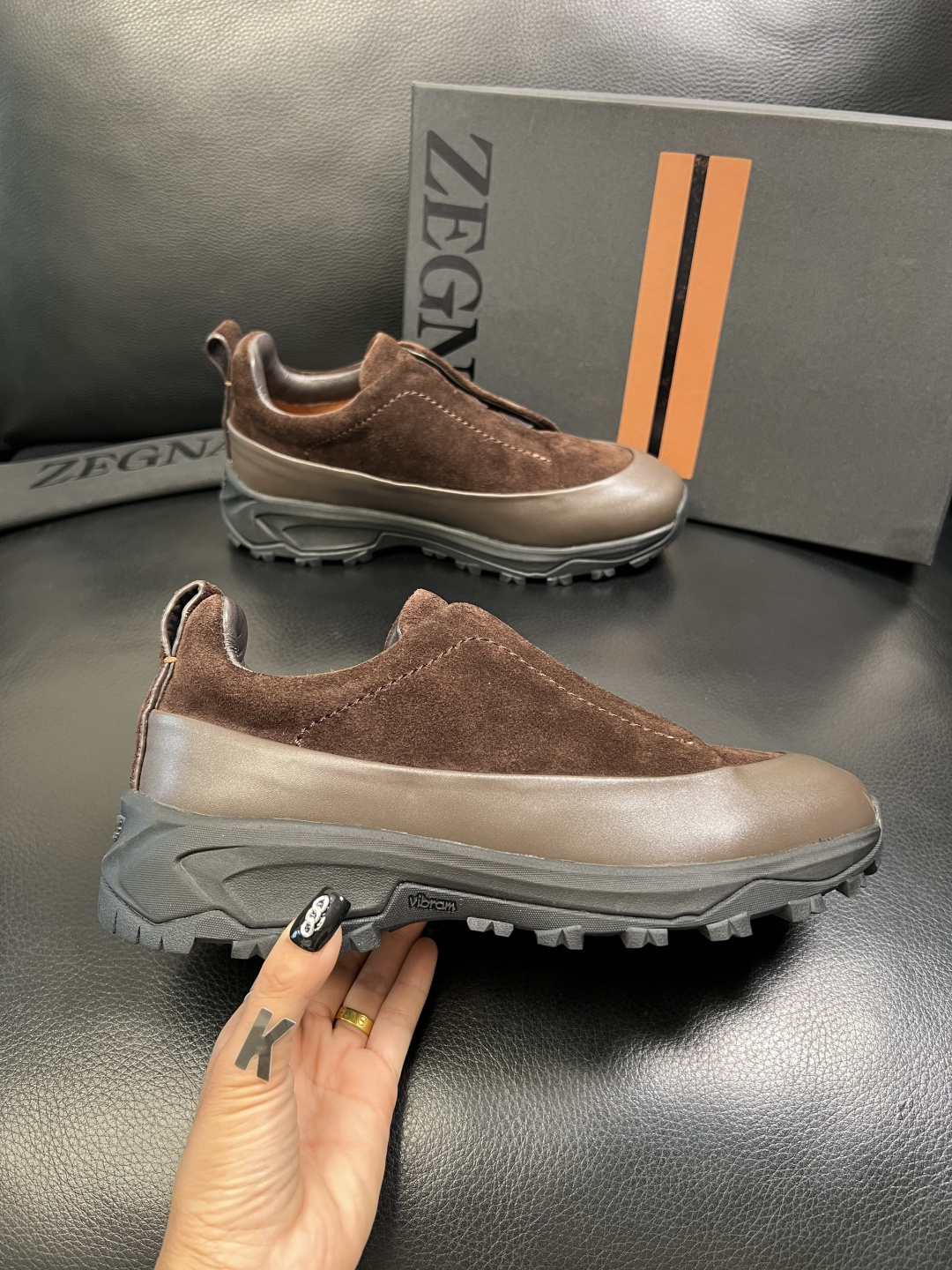 Zegna 高品质 顶级工艺品 杰尼亚 专柜新款原厂配置，意大利进口牛皮面料，进口牛里垫，透气舒适，鞋底