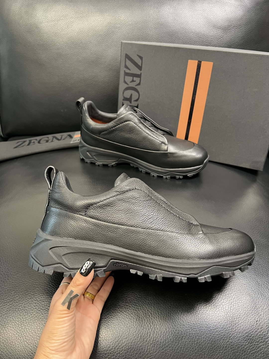 Zegna 高品质 顶级工艺品 杰尼亚 专柜新款原厂配置，意大利进口牛皮面料，进口牛里垫，透气舒适，鞋底