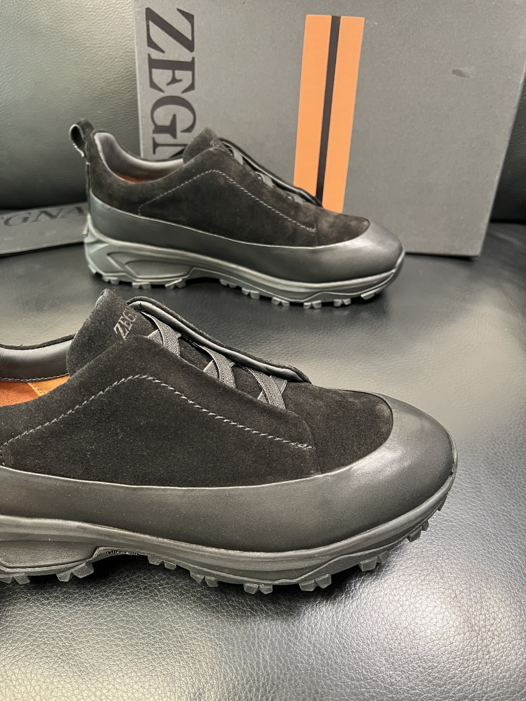 Zegna 高品质 顶级工艺品 杰尼亚 专柜新款原厂配置，意大利进口牛皮面料，进口牛里垫，透气舒适，鞋底