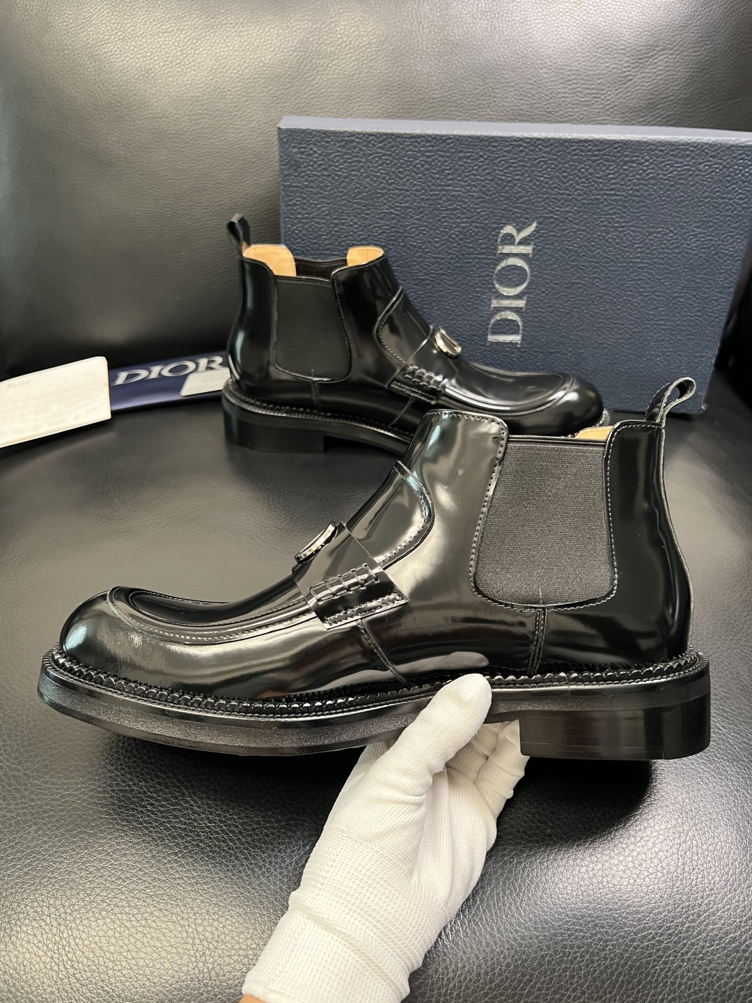 Dior 顶级工艺品 迪奥 靴子高帮专柜同步 原厂配置，意大利进口原版牛皮面料，透气舒适进口水染牛里垫，