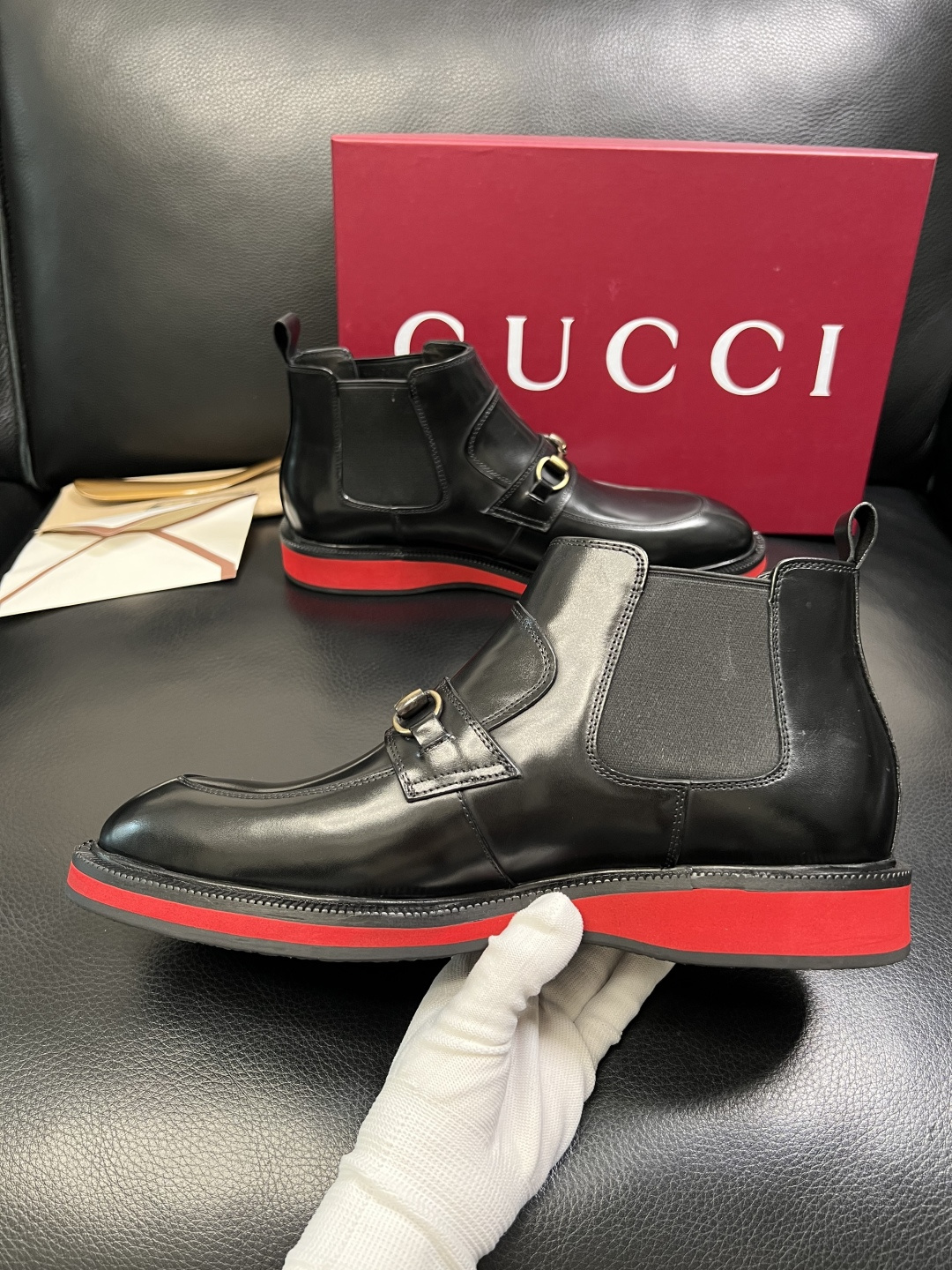 Gucci 高品质 顶级工艺品 古奇 皮鞋系列专柜同步 原厂配置，意大利进口原版牛皮，进口水染牛里 ，鞋