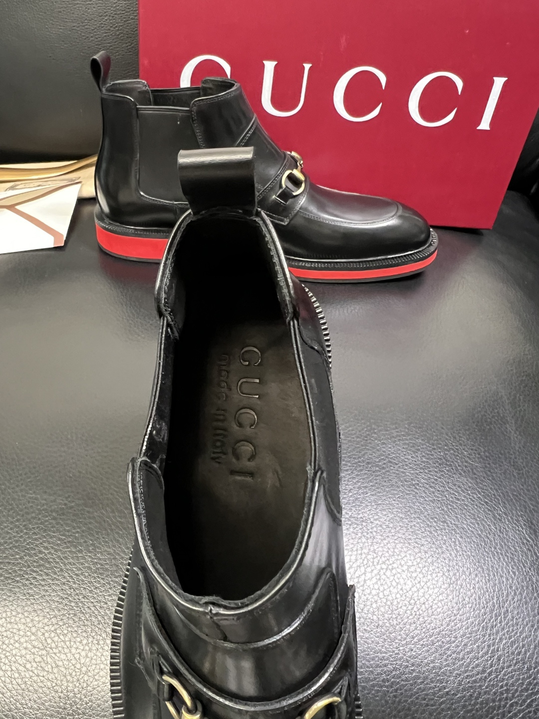 Gucci 高品质 顶级工艺品 古奇 皮鞋系列专柜同步 原厂配置，意大利进口原版牛皮，进口水染牛里 ，鞋