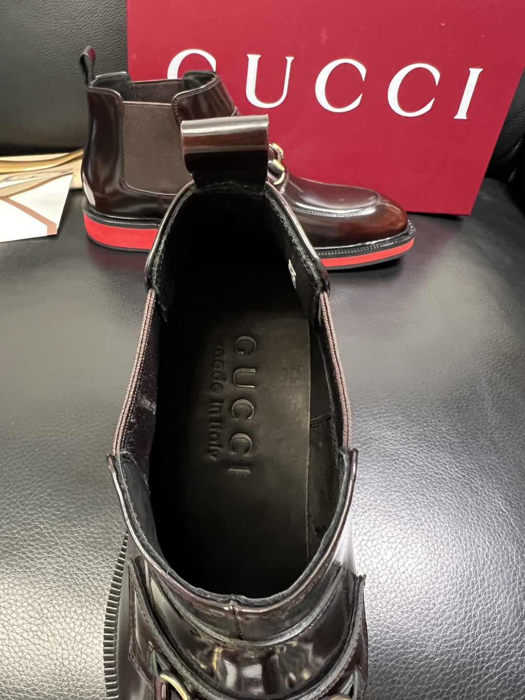 Gucci 高品质 顶级工艺品 古奇 皮鞋系列专柜同步 原厂配置，意大利进口原版牛皮，进口水染牛里 ，鞋