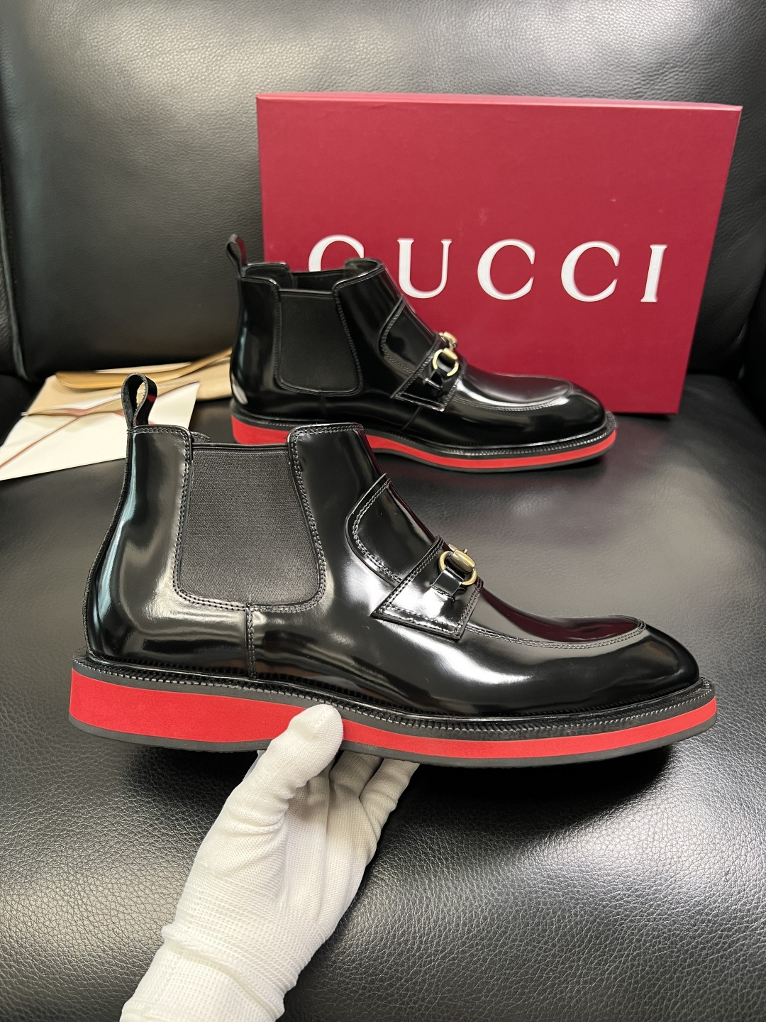 Gucci 高品质 顶级工艺品 古奇 皮鞋系列专柜同步 原厂配置，意大利进口原版牛皮，进口水染牛里 ，鞋