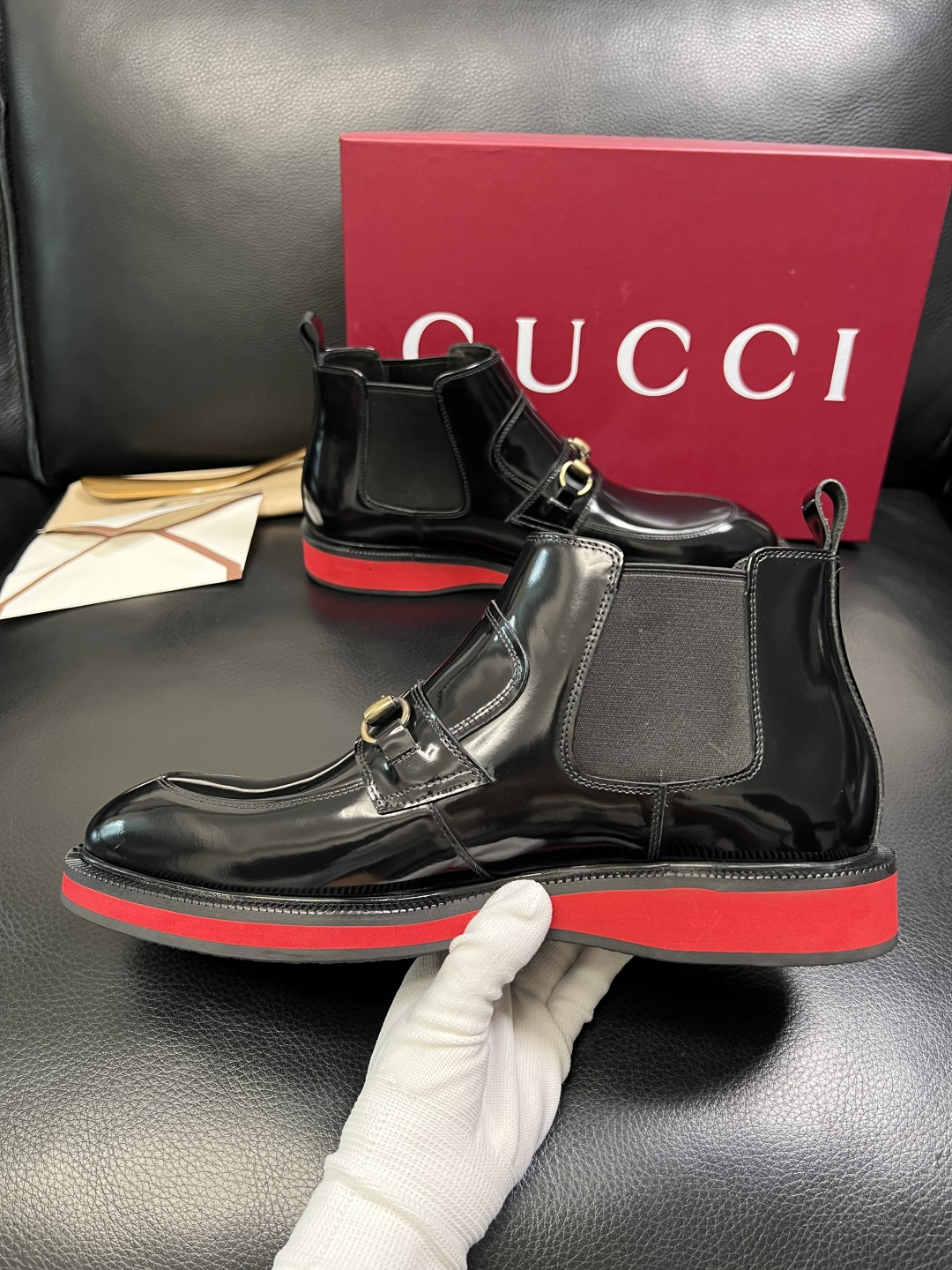 Gucci 高品质 顶级工艺品 古奇 皮鞋系列专柜同步 原厂配置，意大利进口原版牛皮，进口水染牛里 ，鞋