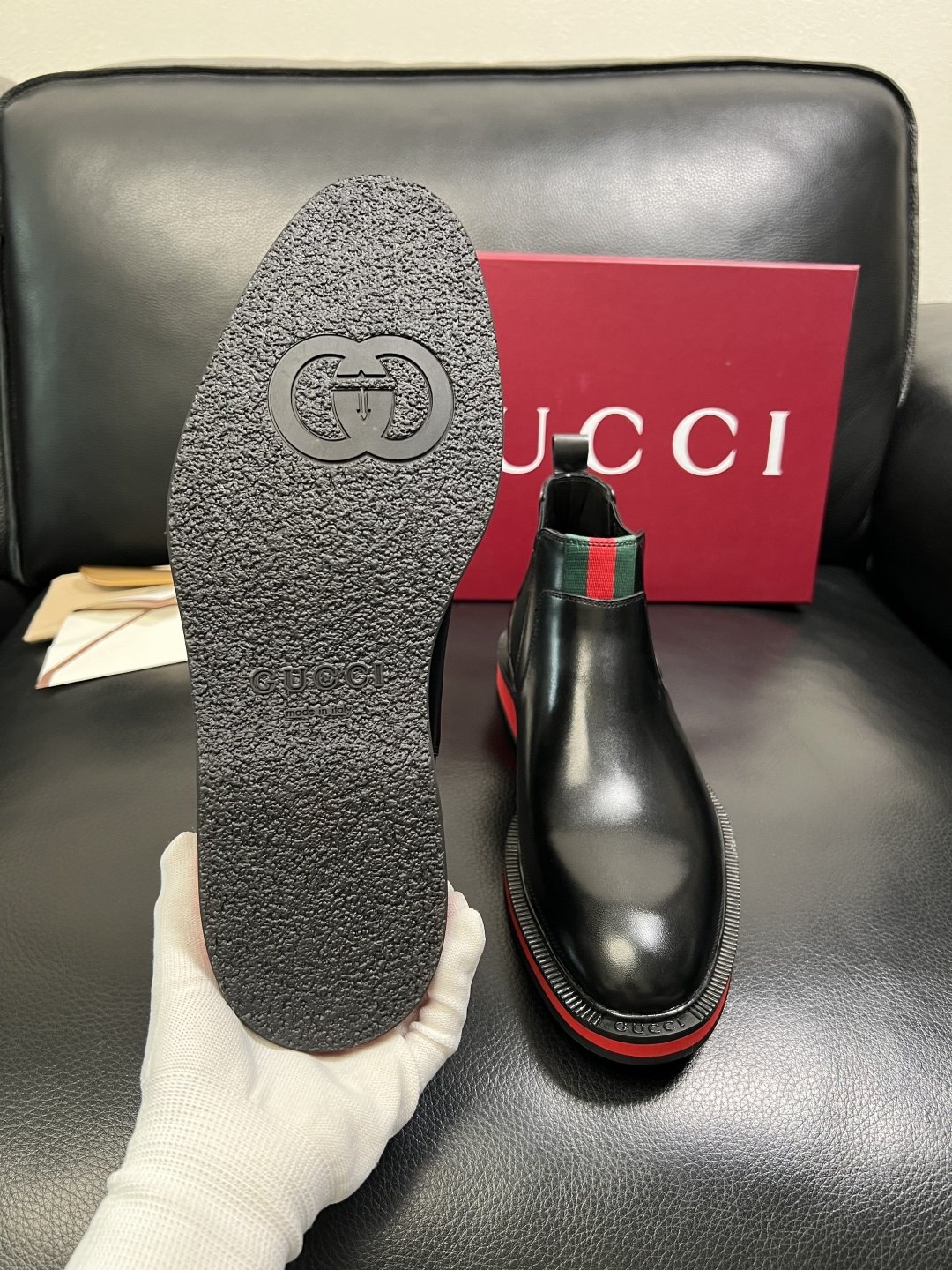Gucci 高品质 顶级工艺品 古奇 皮鞋系列专柜同步 原厂配置，意大利进口原版牛皮，进口水染牛里 ，鞋