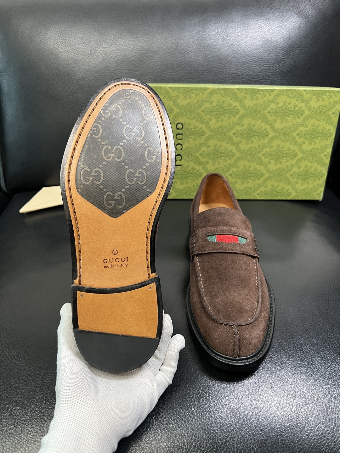 Gucci 顶级工艺品 古奇 皮鞋系列专柜同步 原厂配置，意大利进口原版牛皮，进口水染牛里 ，鞋底：原厂