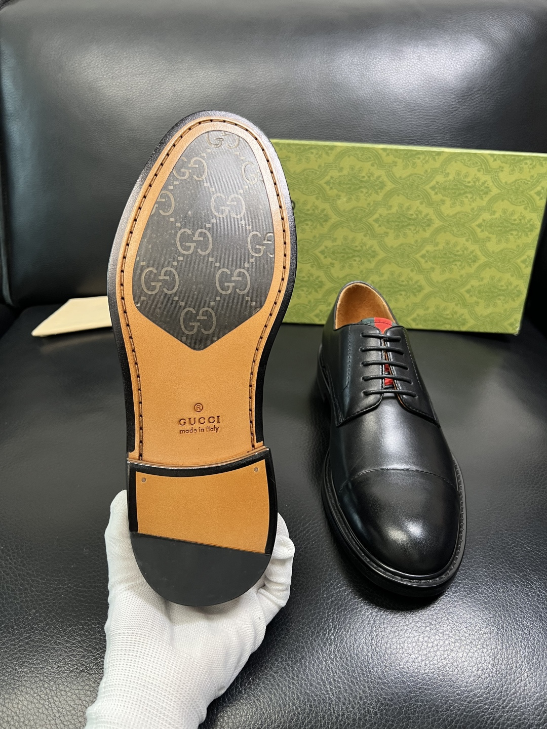 Gucci 顶级工艺品 古奇 皮鞋系列专柜同步 原厂配置，意大利进口原版牛皮，进口水染牛里 ，鞋底：原厂