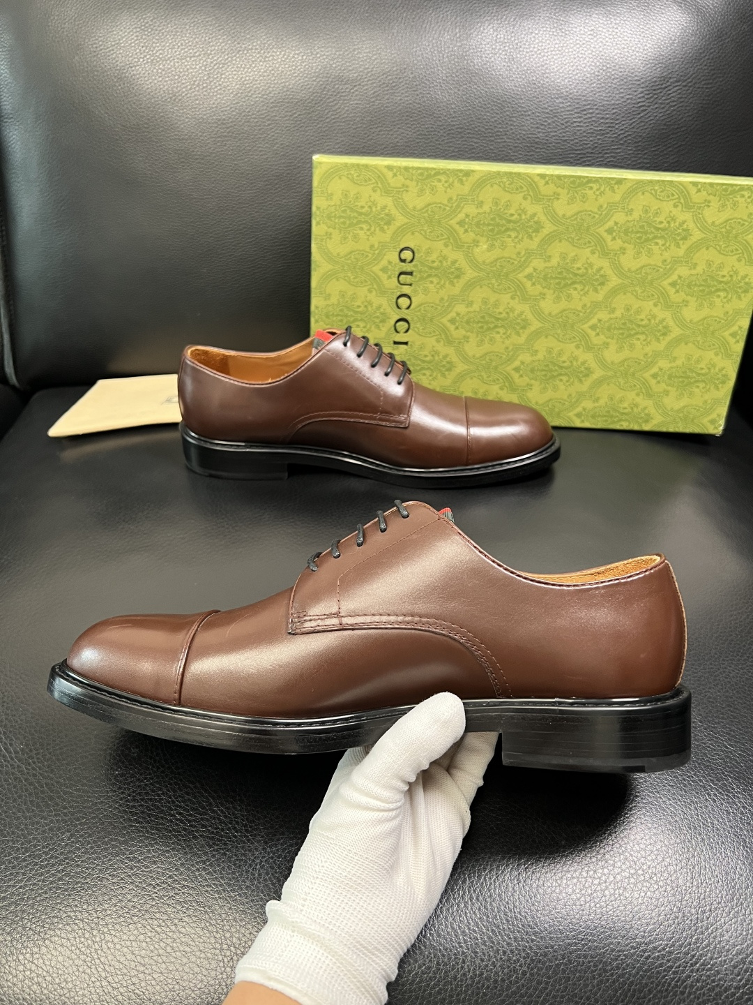 Gucci 顶级工艺品 古奇 皮鞋系列专柜同步 原厂配置，意大利进口原版牛皮，进口水染牛里 ，鞋底：原厂