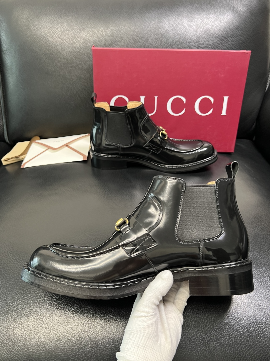 Gucci 高品质 顶级工艺品 古奇 皮鞋系列专柜同步 原厂配置，意大利进口原版牛皮，进口水染牛里 ，鞋