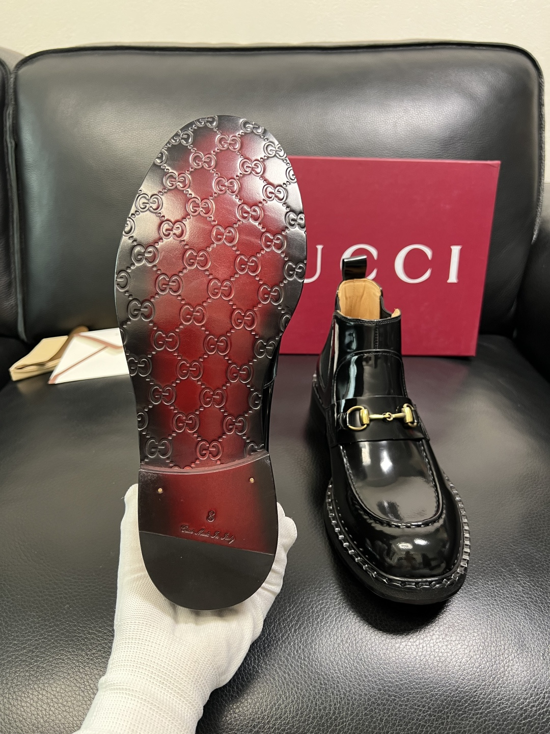 Gucci 高品质 顶级工艺品 古奇 皮鞋系列专柜同步 原厂配置，意大利进口原版牛皮，进口水染牛里 ，鞋