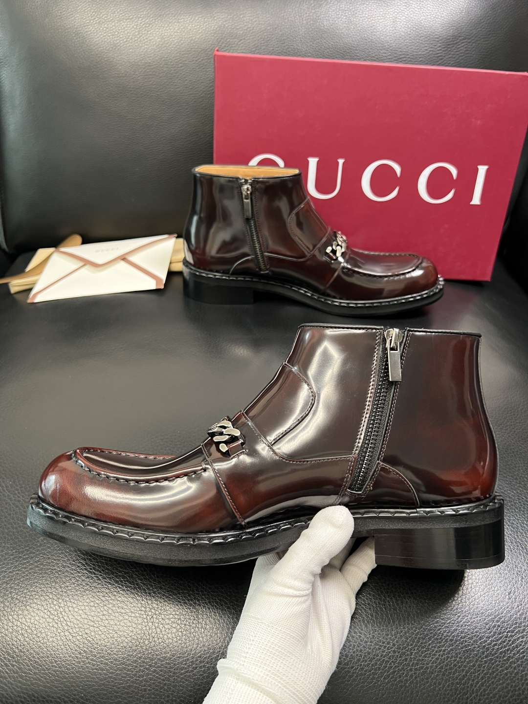 Gucci 高品质 顶级工艺品 古奇 皮鞋系列专柜同步 原厂配置，意大利进口原版牛皮，进口水染牛里 ，鞋