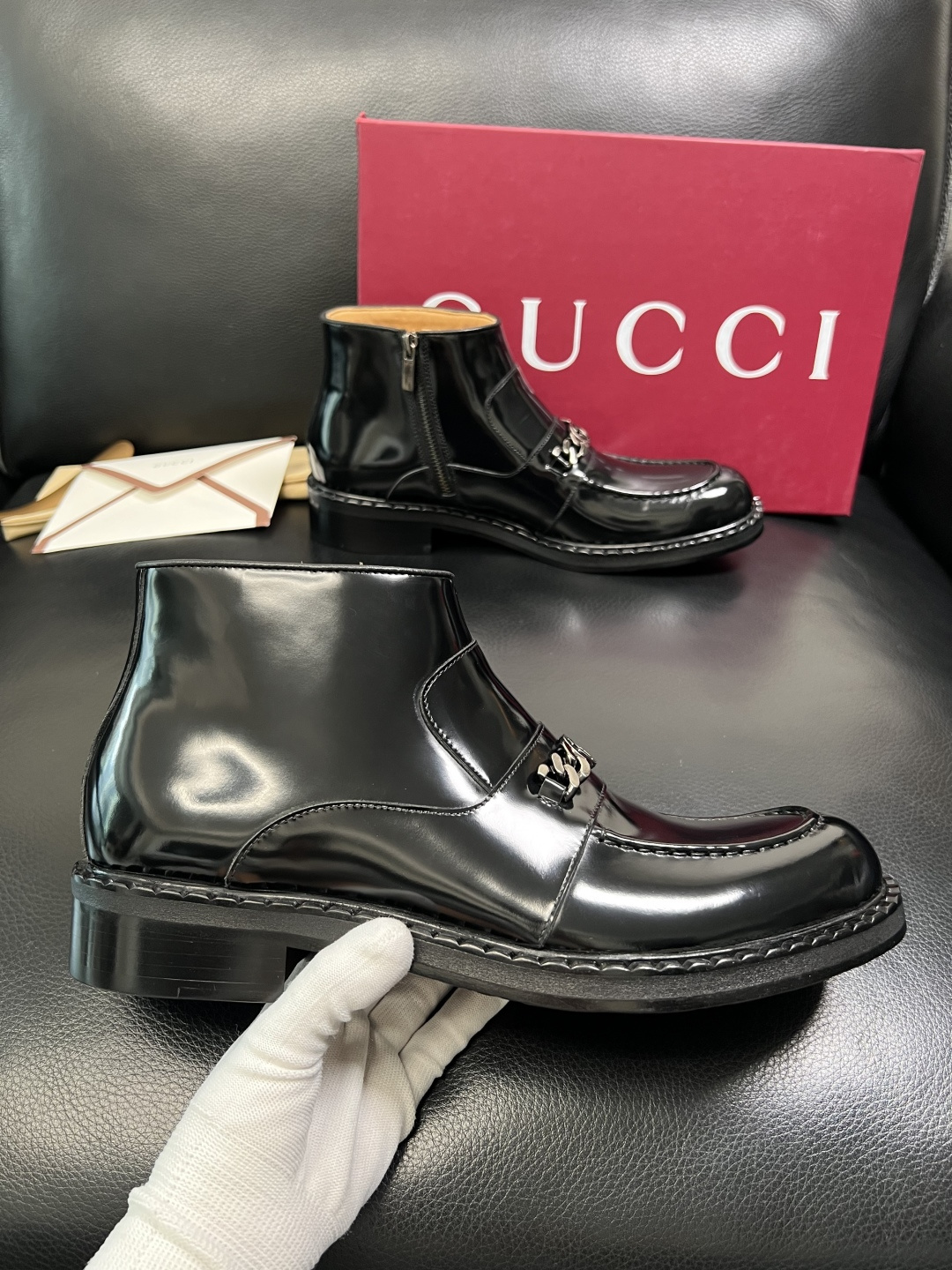 Gucci 高品质 顶级工艺品 古奇 皮鞋系列专柜同步 原厂配置，意大利进口原版牛皮，进口水染牛里 ，鞋