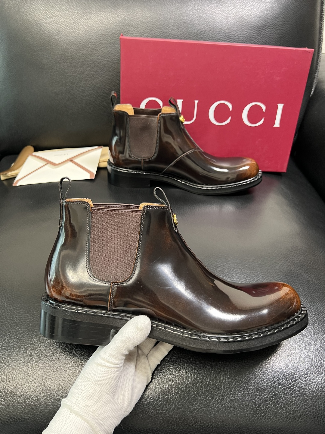 Gucci 高品质 顶级工艺品 古奇 皮鞋系列专柜同步 原厂配置，意大利进口原版牛皮，进口水染牛里 ，鞋