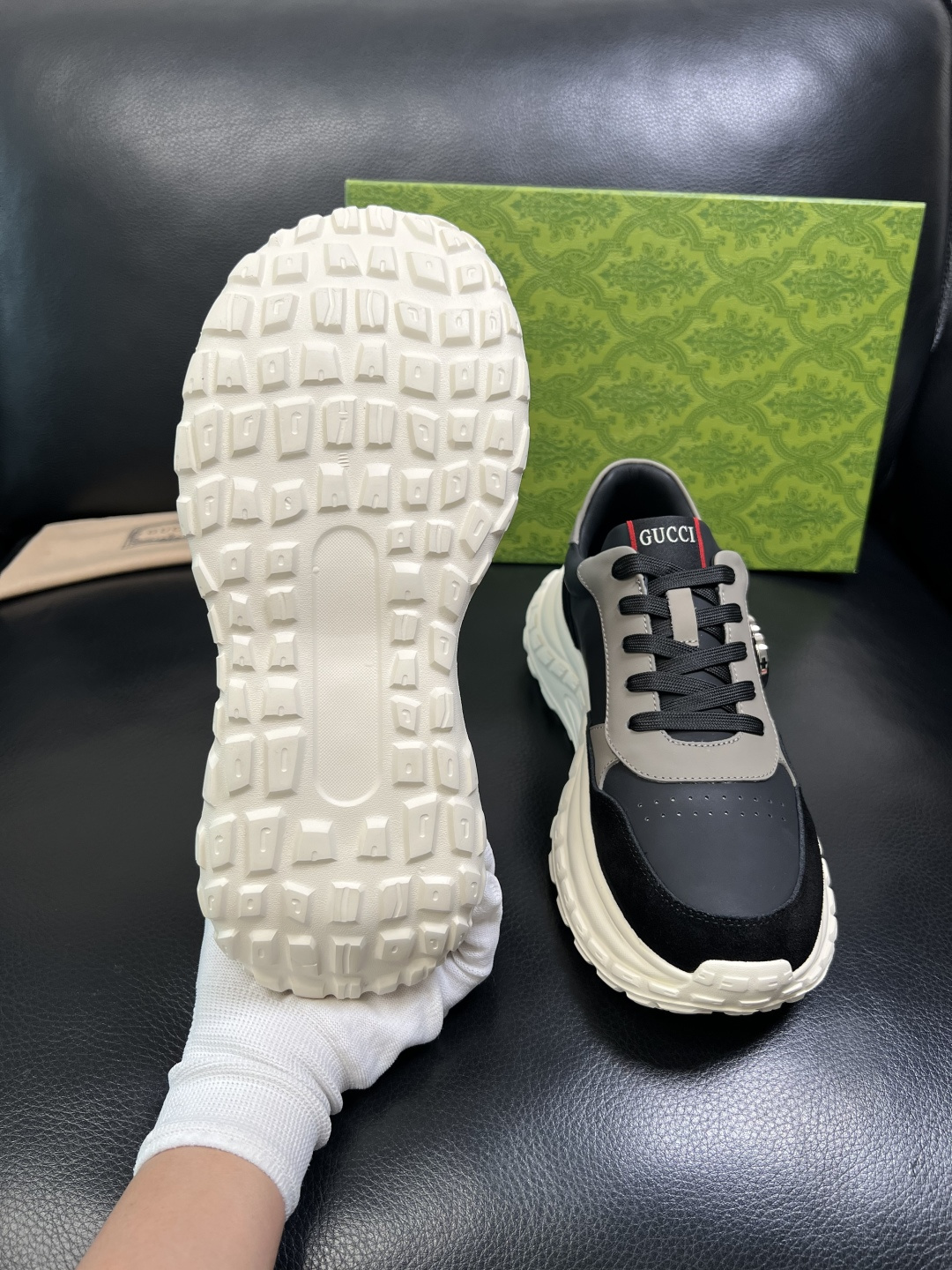 Gucci 高品质 顶级工艺品 古奇 专柜新款原厂配置，意大利进口牛皮搭配印花面料，进口牛皮内里垫，透气