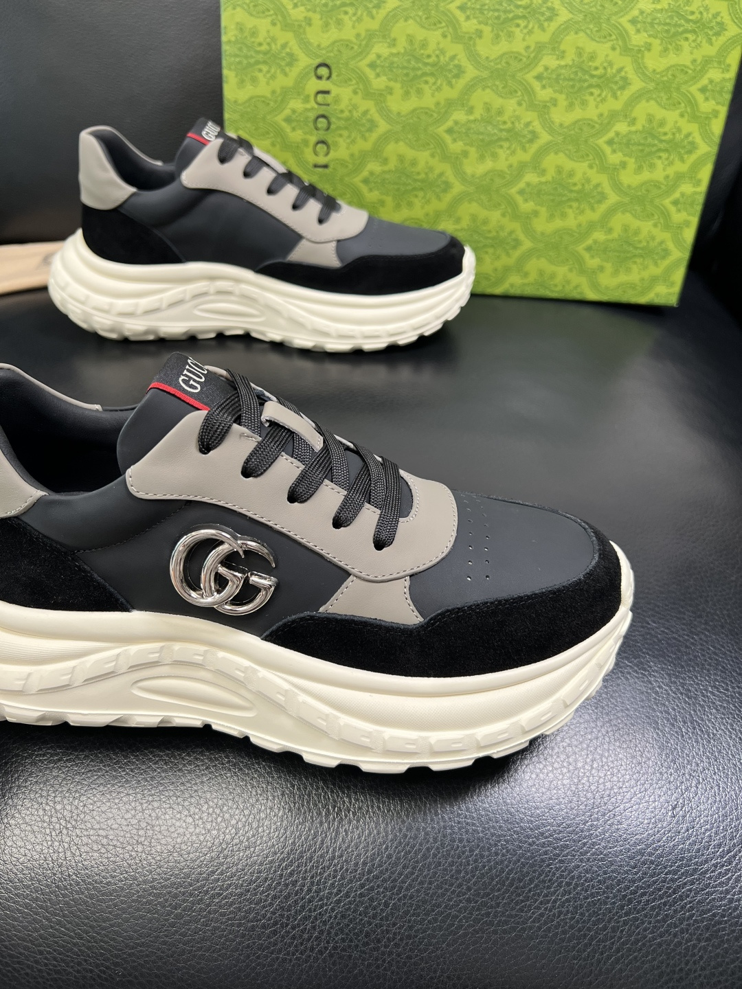 Gucci 高品质 顶级工艺品 古奇 专柜新款原厂配置，意大利进口牛皮搭配印花面料，进口牛皮内里垫，透气