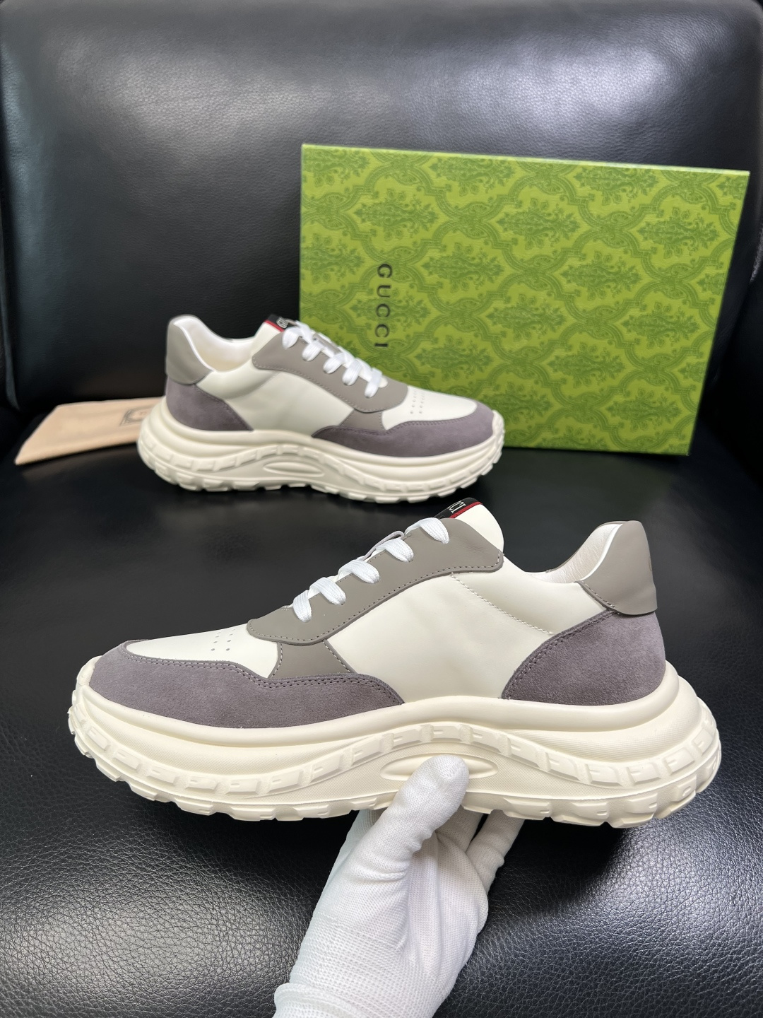 Gucci 高品质 顶级工艺品 古奇 专柜新款原厂配置，意大利进口牛皮搭配印花面料，进口牛皮内里垫，透气