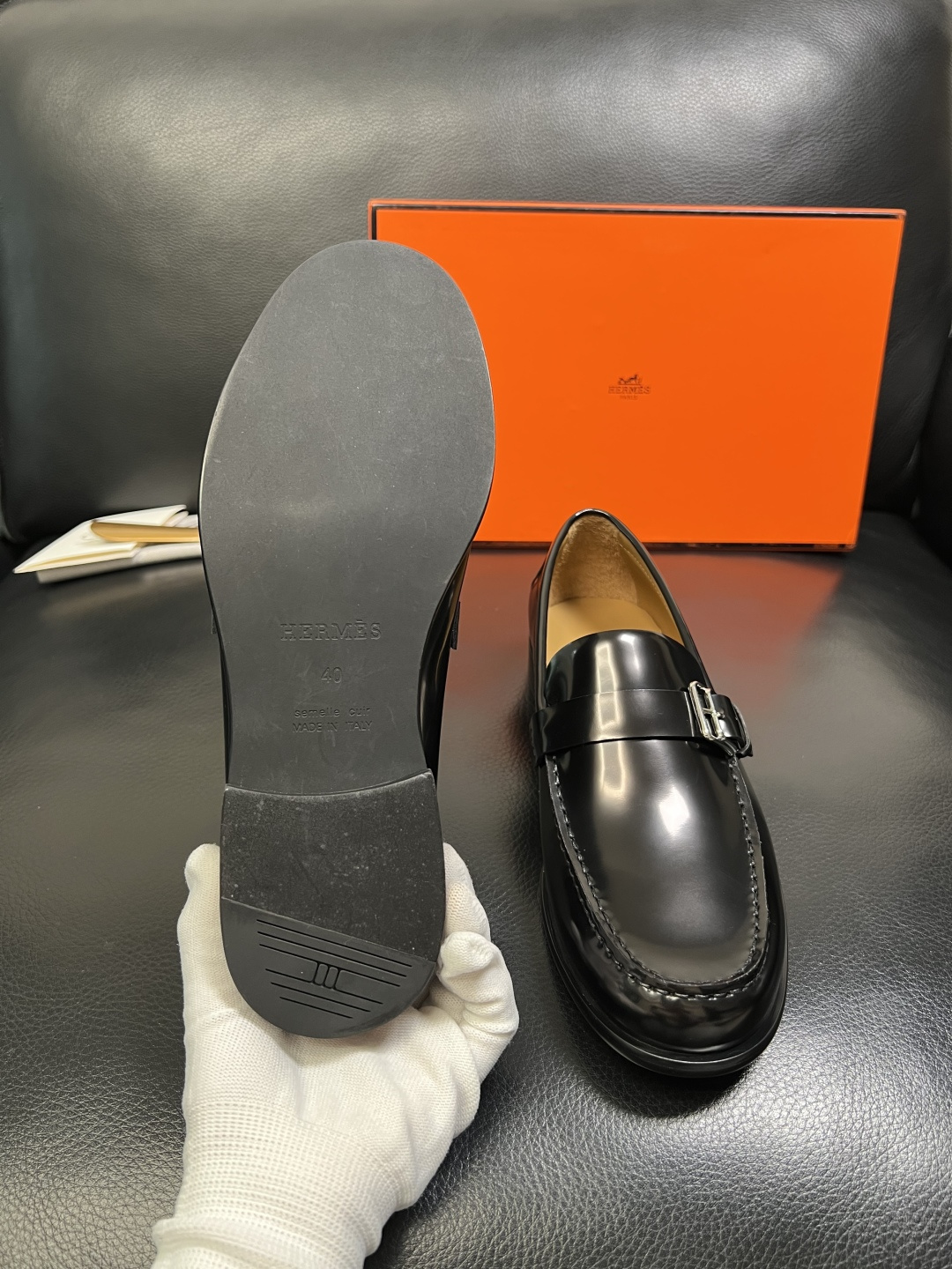 Hermes 高品质 顶级工艺品 爱马仕 专柜同步 原厂配置，意大利进口原版牛皮面料，透气舒适进口水染牛