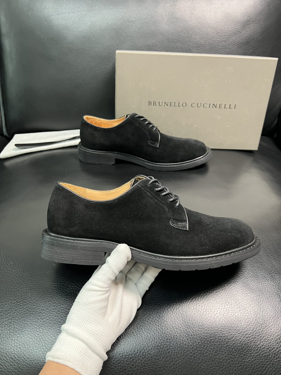 Brunello Cucinelli 高品质 顶级工艺品 BC 专柜同步原厂配置，意大利进口牛皮面料牛内