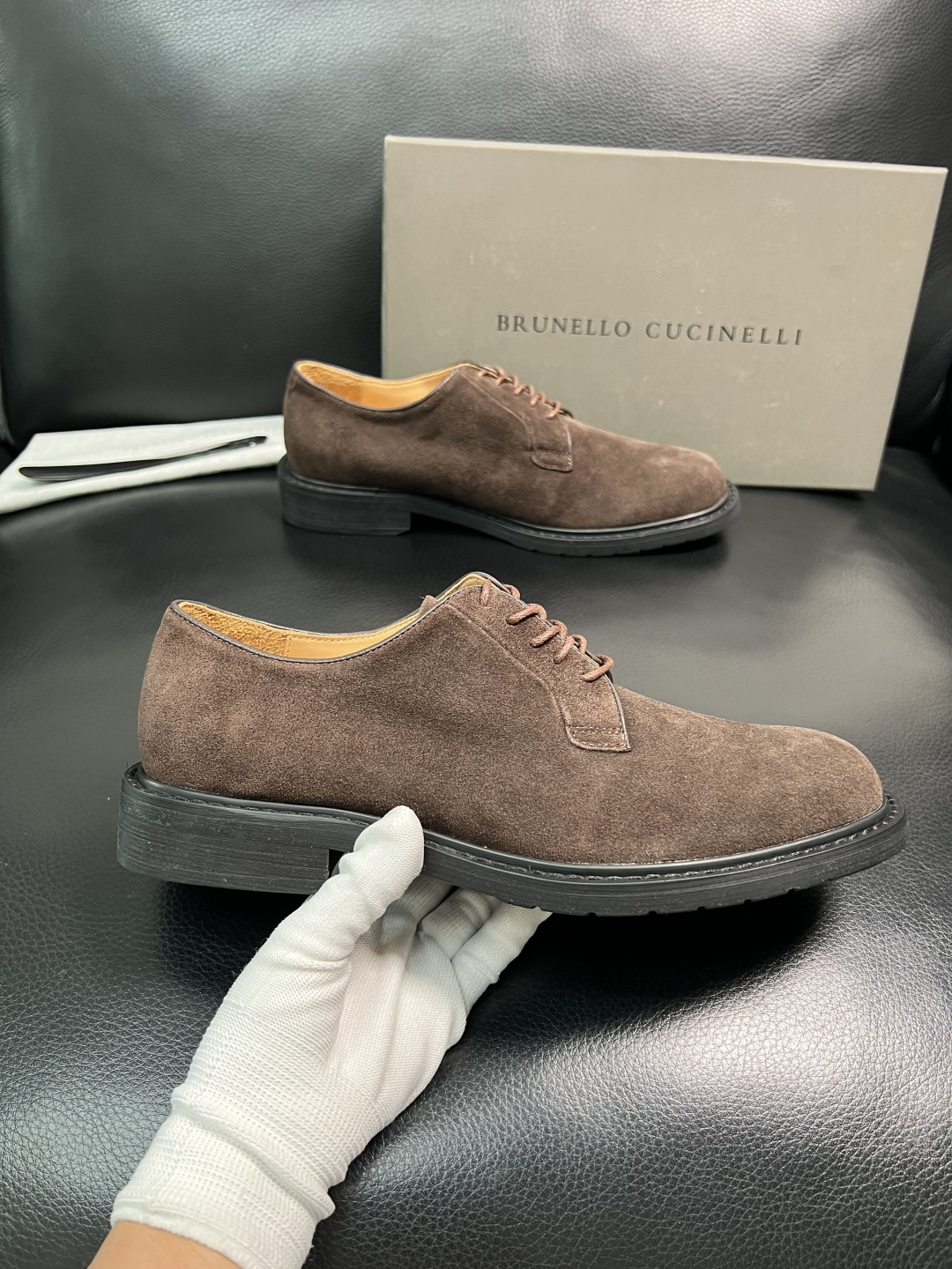 Brunello Cucinelli 高品质 顶级工艺品 BC 专柜同步原厂配置，意大利进口牛皮面料牛内
