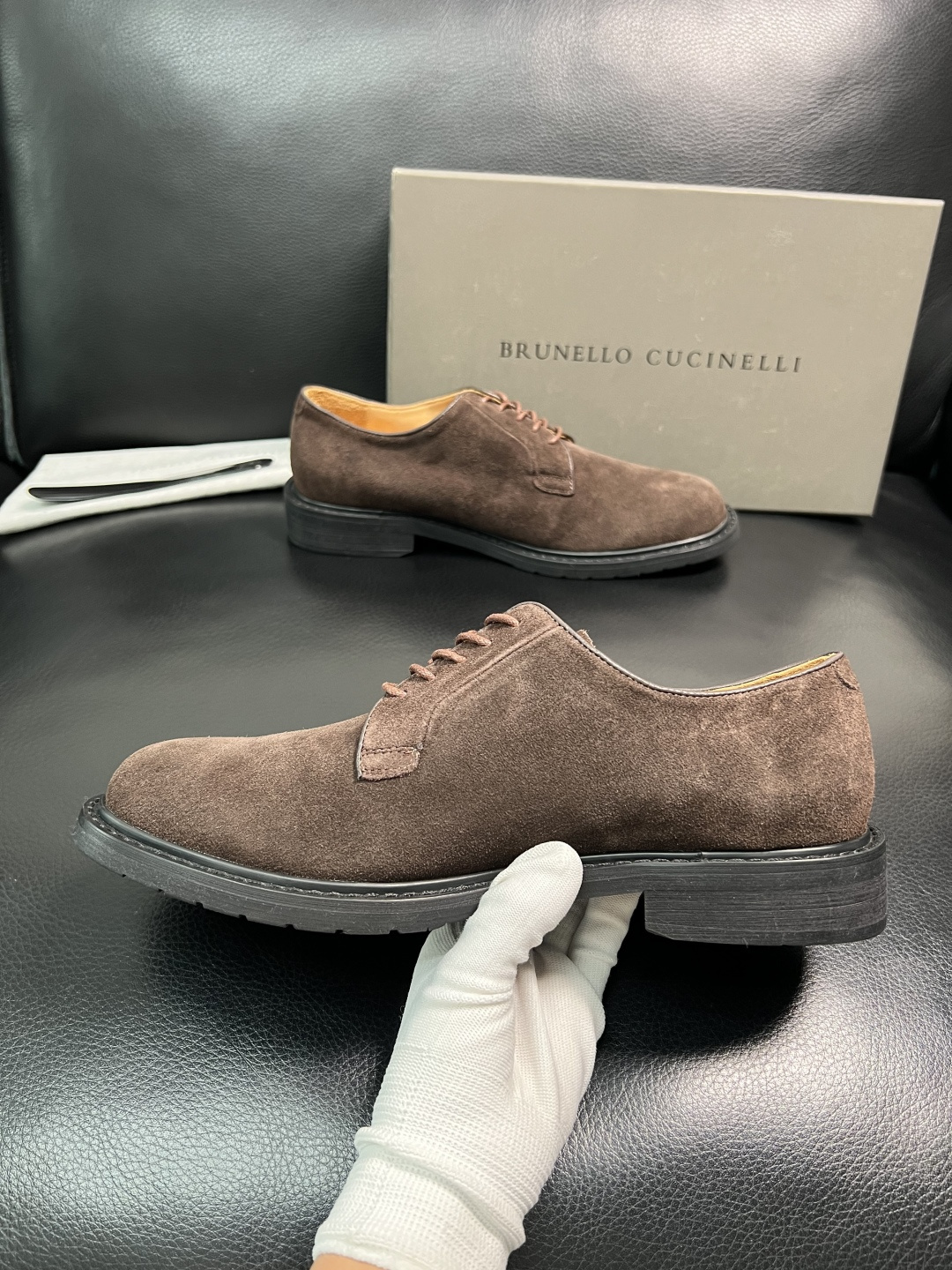 Brunello Cucinelli 高品质 顶级工艺品 BC 专柜同步原厂配置，意大利进口牛皮面料牛内