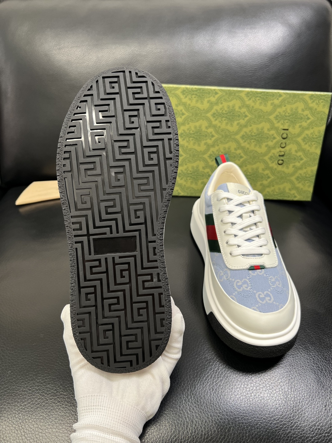 Gucci 高品质 顶级工艺品 古奇 专柜新款原厂配置，意大利进口牛皮面料，进口牛皮内里垫，透气舒适，鞋