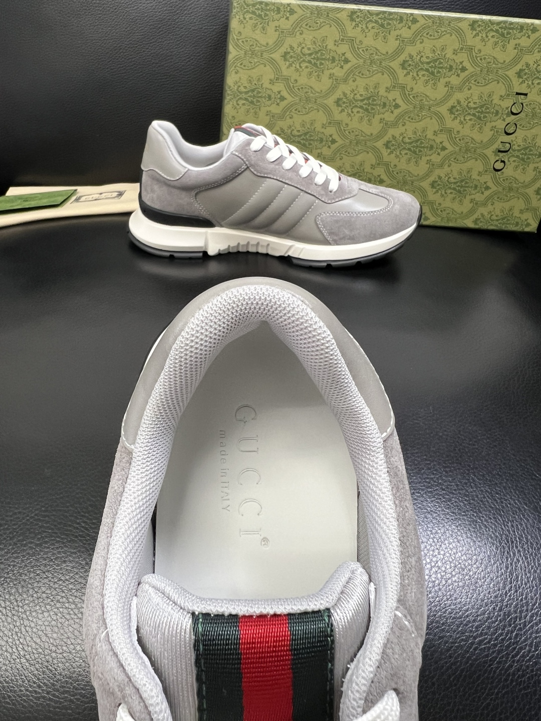 Gucci 高品质 顶级工艺品 古奇 专柜新款原厂配置，意大利进口牛皮面料，进口牛皮内里垫，透气舒适，鞋