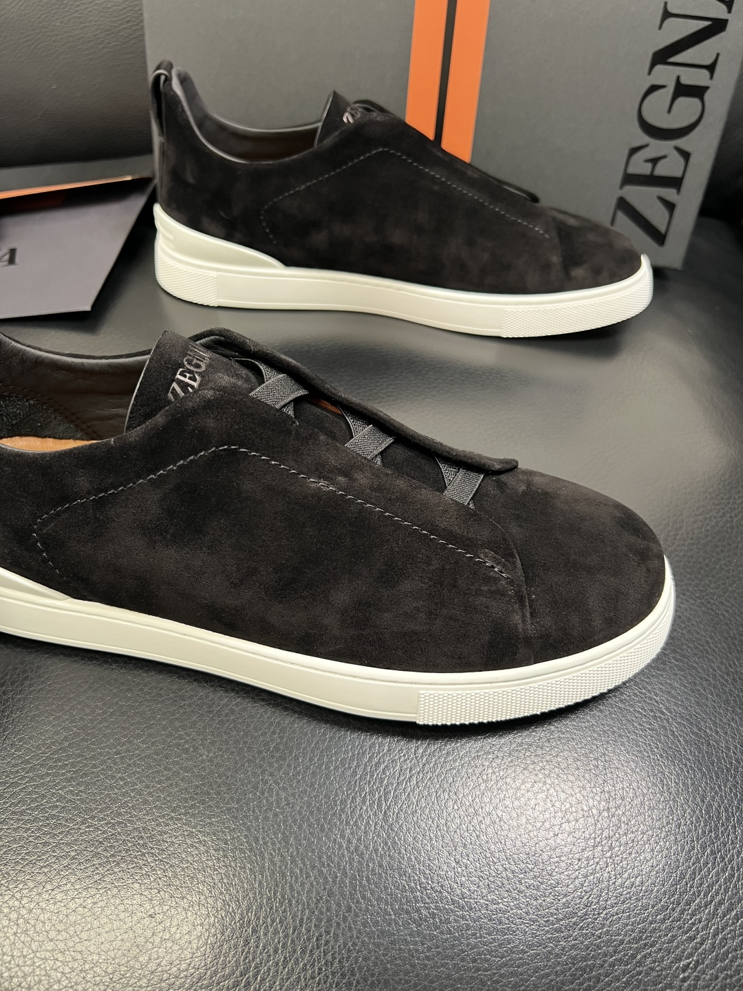 Zegna 高品质 顶级工艺品 杰尼亚 专柜新款原厂配置，意大利进口牛皮面料，进口牛里垫，透气舒适，鞋底