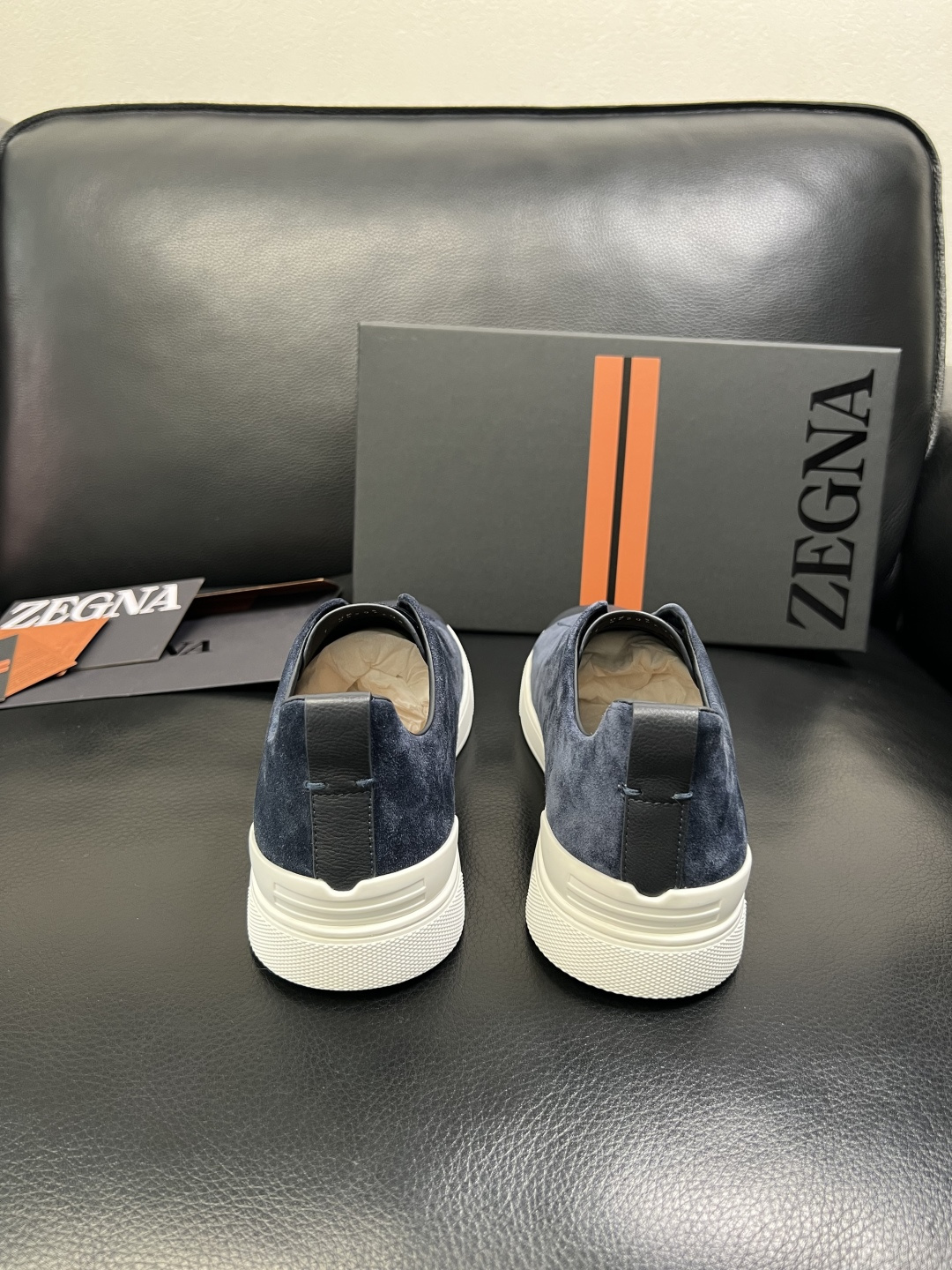 Zegna 高品质 顶级工艺品 杰尼亚 专柜新款原厂配置，意大利进口牛皮面料，进口牛里垫，透气舒适，鞋底