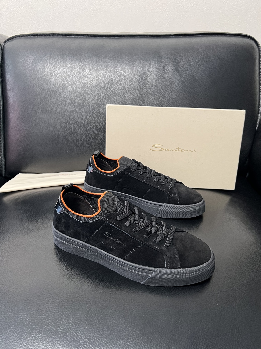 ⚠️只换码不退⚠️ Santoni 高品质 圣东尼 顶级工艺品 专柜新品同步，鞋面意大利进口牛皮拼布面料