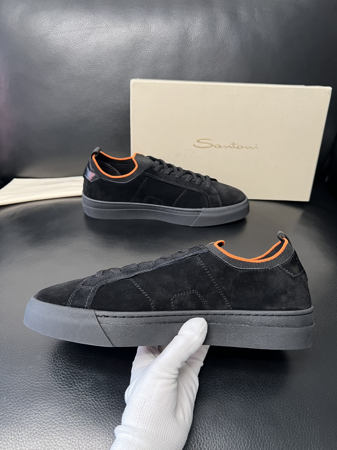 ⚠️只换码不退⚠️ Santoni 高品质 圣东尼 顶级工艺品 专柜新品同步，鞋面意大利进口牛皮拼布面料