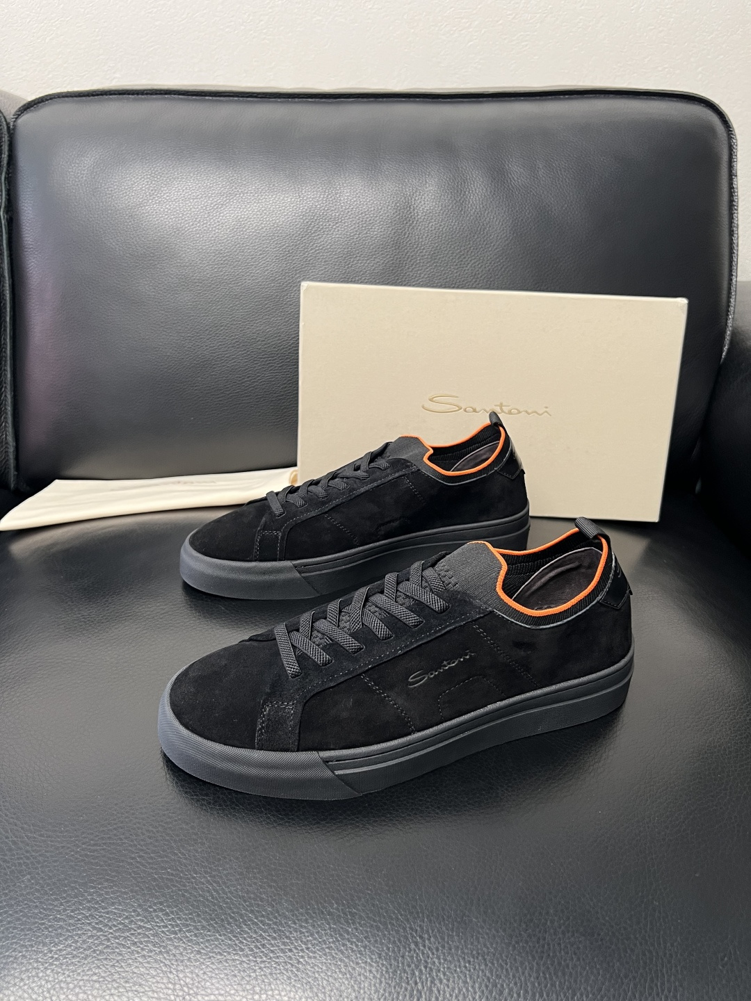 ⚠️只换码不退⚠️ Santoni 高品质 圣东尼 顶级工艺品 专柜新品同步，鞋面意大利进口牛皮拼布面料