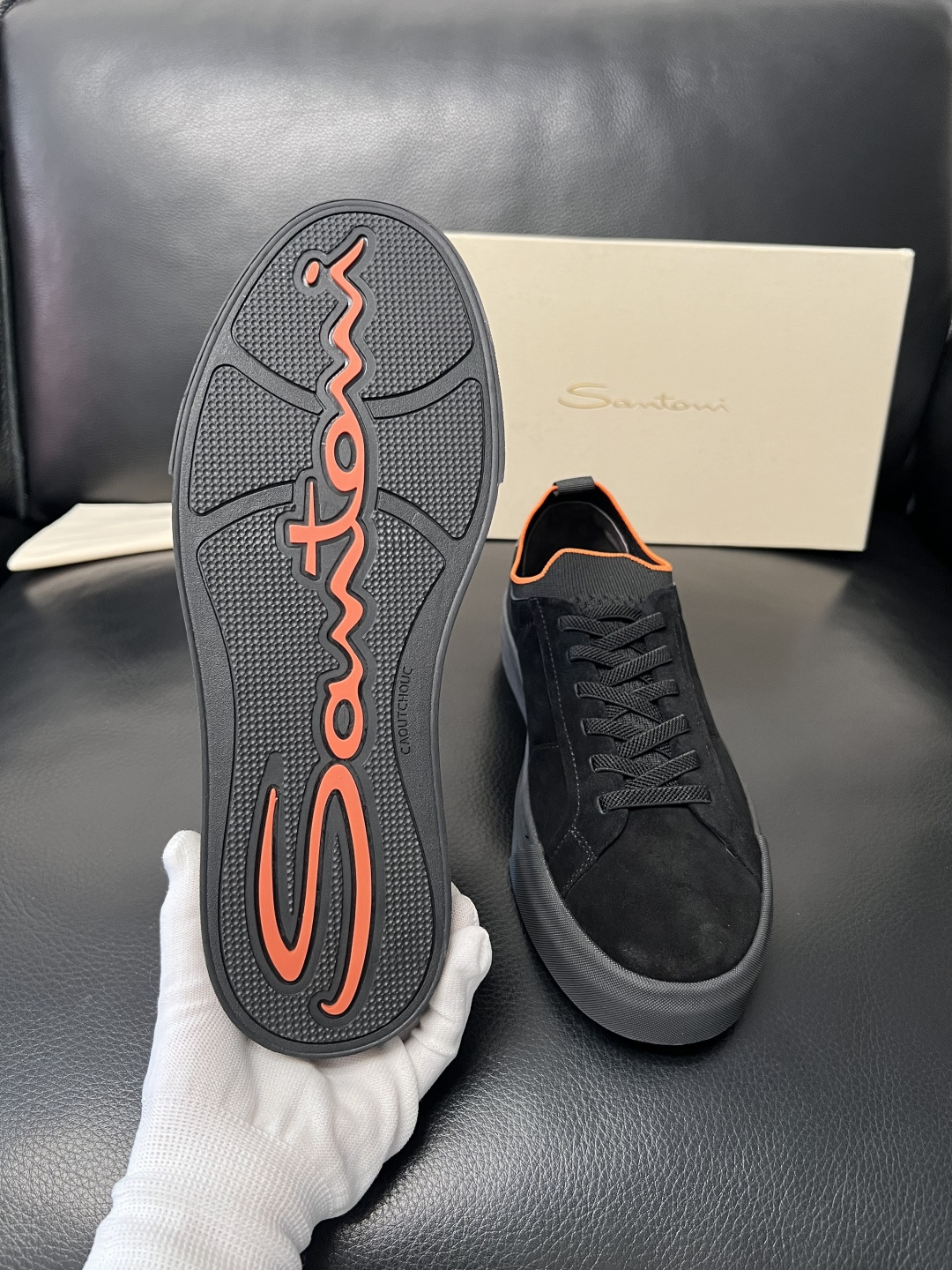 ⚠️只换码不退⚠️ Santoni 高品质 圣东尼 顶级工艺品 专柜新品同步，鞋面意大利进口牛皮拼布面料