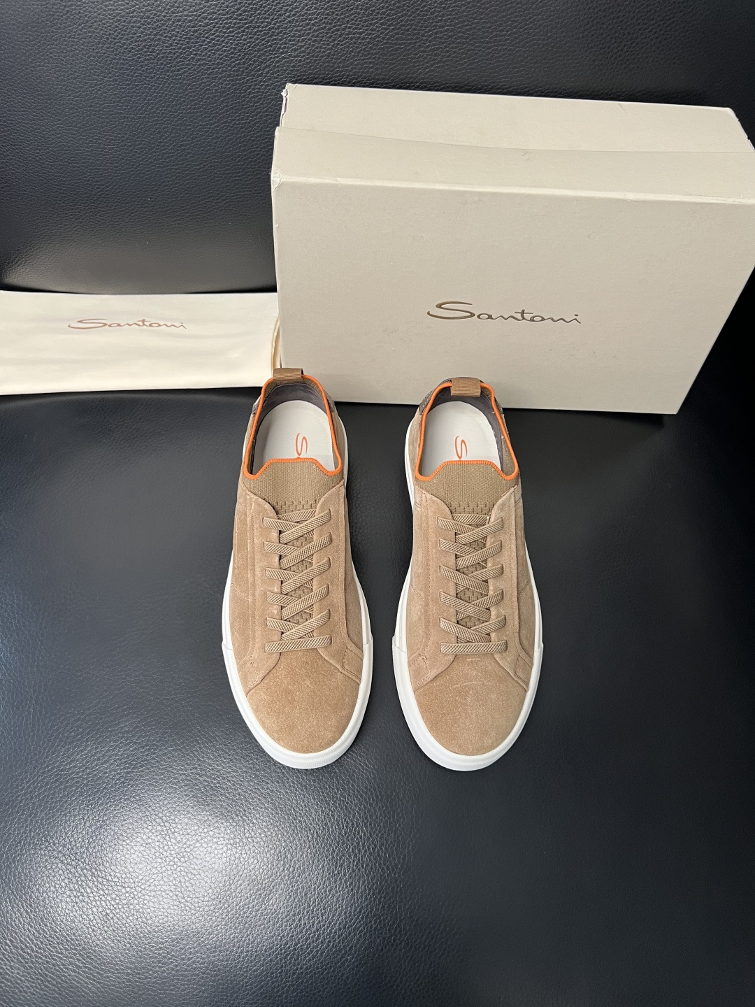 ⚠️只换码不退⚠️ Santoni 高品质 圣东尼 顶级工艺品 专柜新品同步，鞋面意大利进口牛皮拼布面料