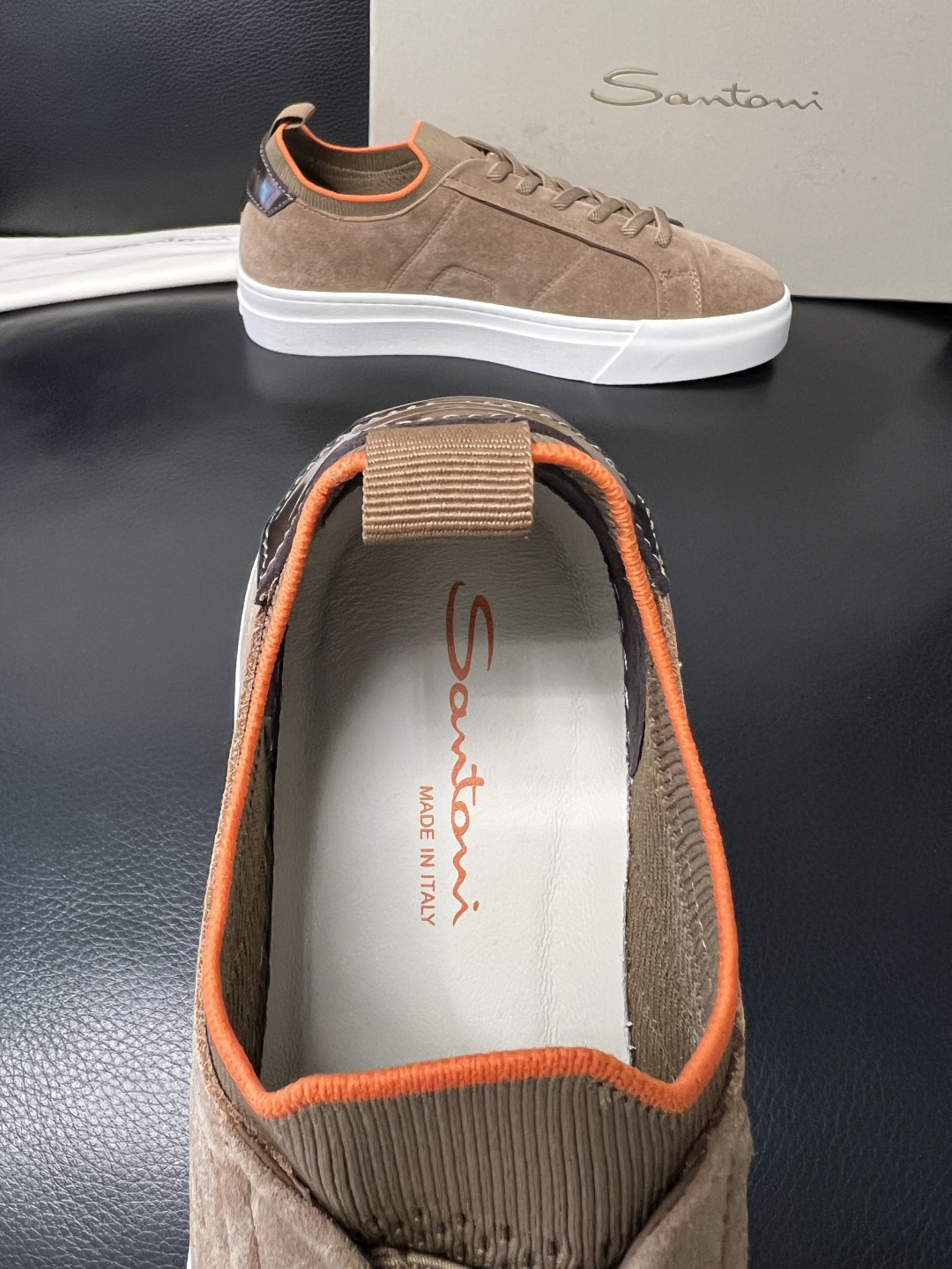 ⚠️只换码不退⚠️ Santoni 高品质 圣东尼 顶级工艺品 专柜新品同步，鞋面意大利进口牛皮拼布面料
