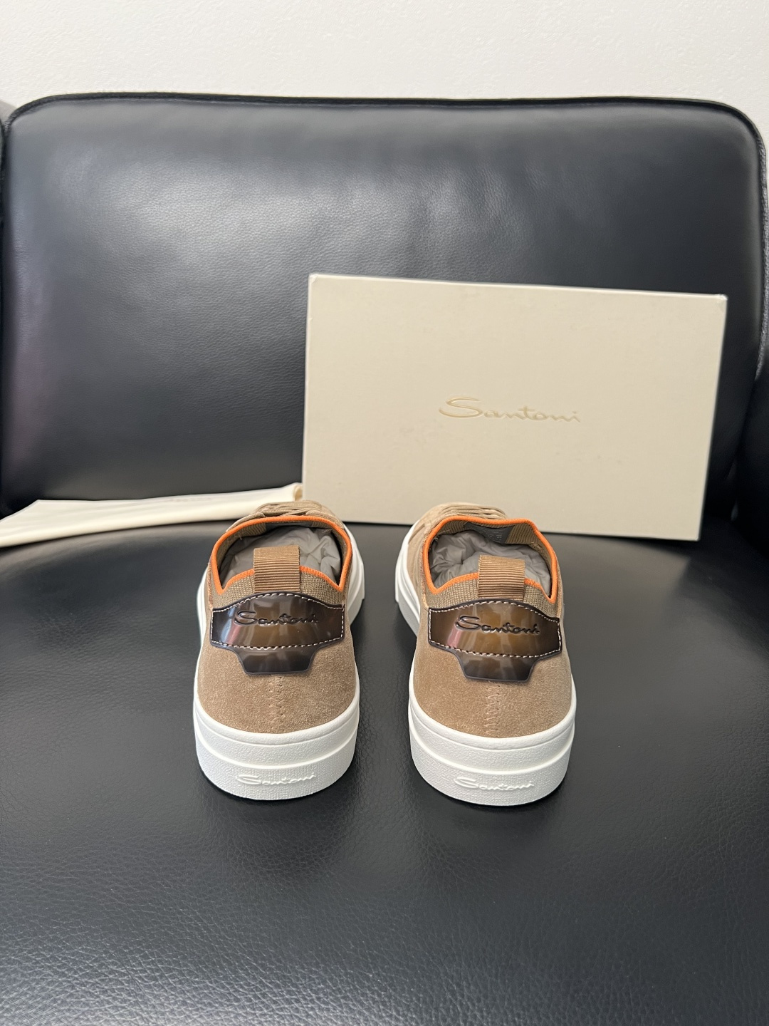 ⚠️只换码不退⚠️ Santoni 高品质 圣东尼 顶级工艺品 专柜新品同步，鞋面意大利进口牛皮拼布面料