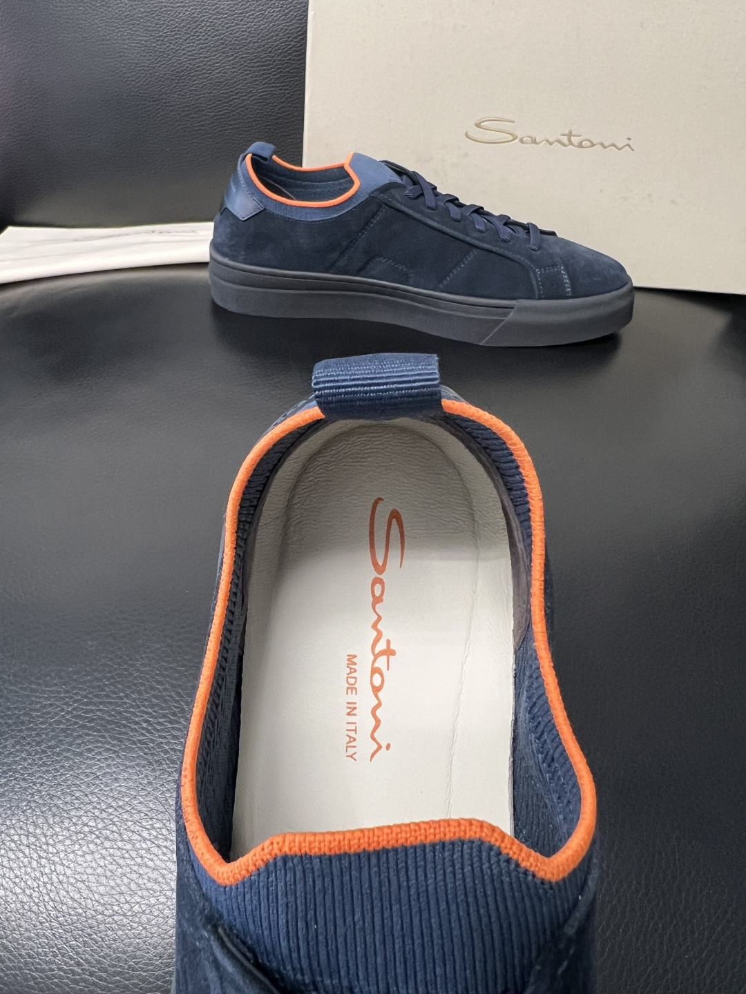 ⚠️只换码不退⚠️ Santoni 高品质 圣东尼 顶级工艺品 专柜新品同步，鞋面意大利进口牛皮拼布面料