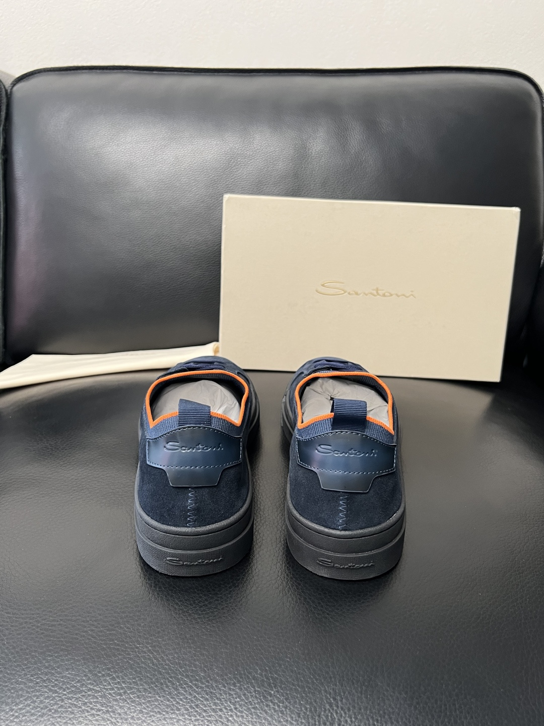 ⚠️只换码不退⚠️ Santoni 高品质 圣东尼 顶级工艺品 专柜新品同步，鞋面意大利进口牛皮拼布面料