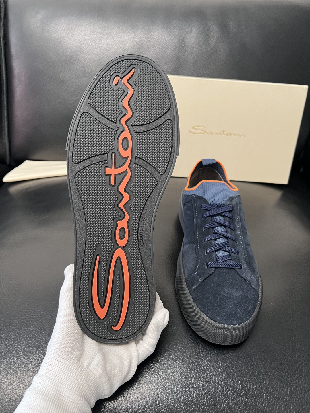 ⚠️只换码不退⚠️ Santoni 高品质 圣东尼 顶级工艺品 专柜新品同步，鞋面意大利进口牛皮拼布面料