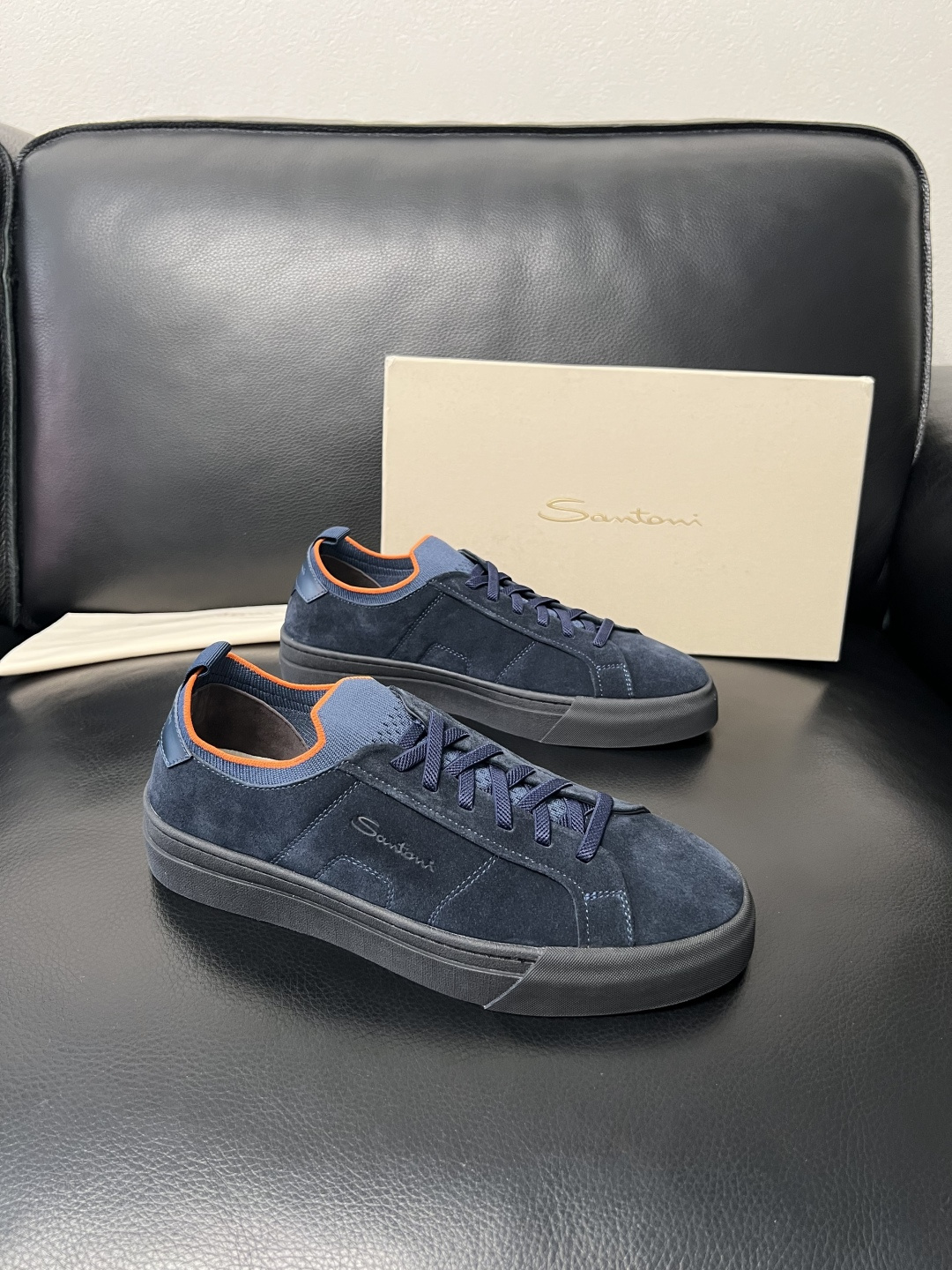 ⚠️只换码不退⚠️ Santoni 高品质 圣东尼 顶级工艺品 专柜新品同步，鞋面意大利进口牛皮拼布面料