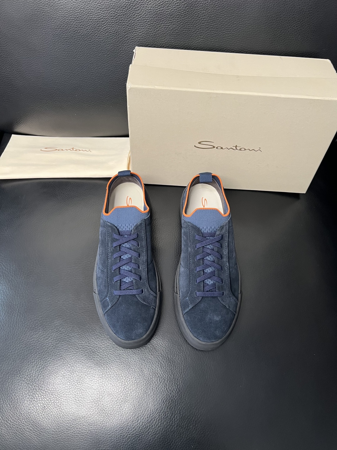 ⚠️只换码不退⚠️ Santoni 高品质 圣东尼 顶级工艺品 专柜新品同步，鞋面意大利进口牛皮拼布面料