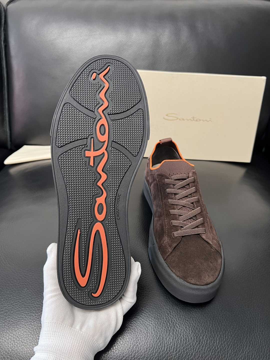 ⚠️只换码不退⚠️ Santoni 高品质 圣东尼 顶级工艺品 专柜新品同步，鞋面意大利进口牛皮拼布面料